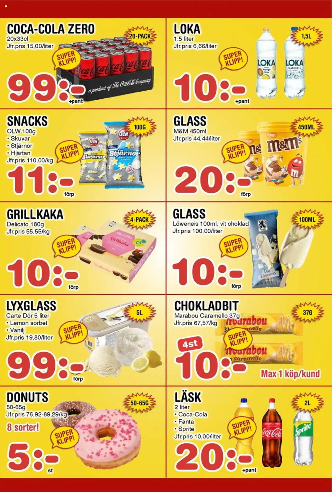 Nya Pulsen reklamblad aktuell från 25.08.2025 | Sida: 14 | Produkter: Loka, Coca cola, Sprite, Choklad