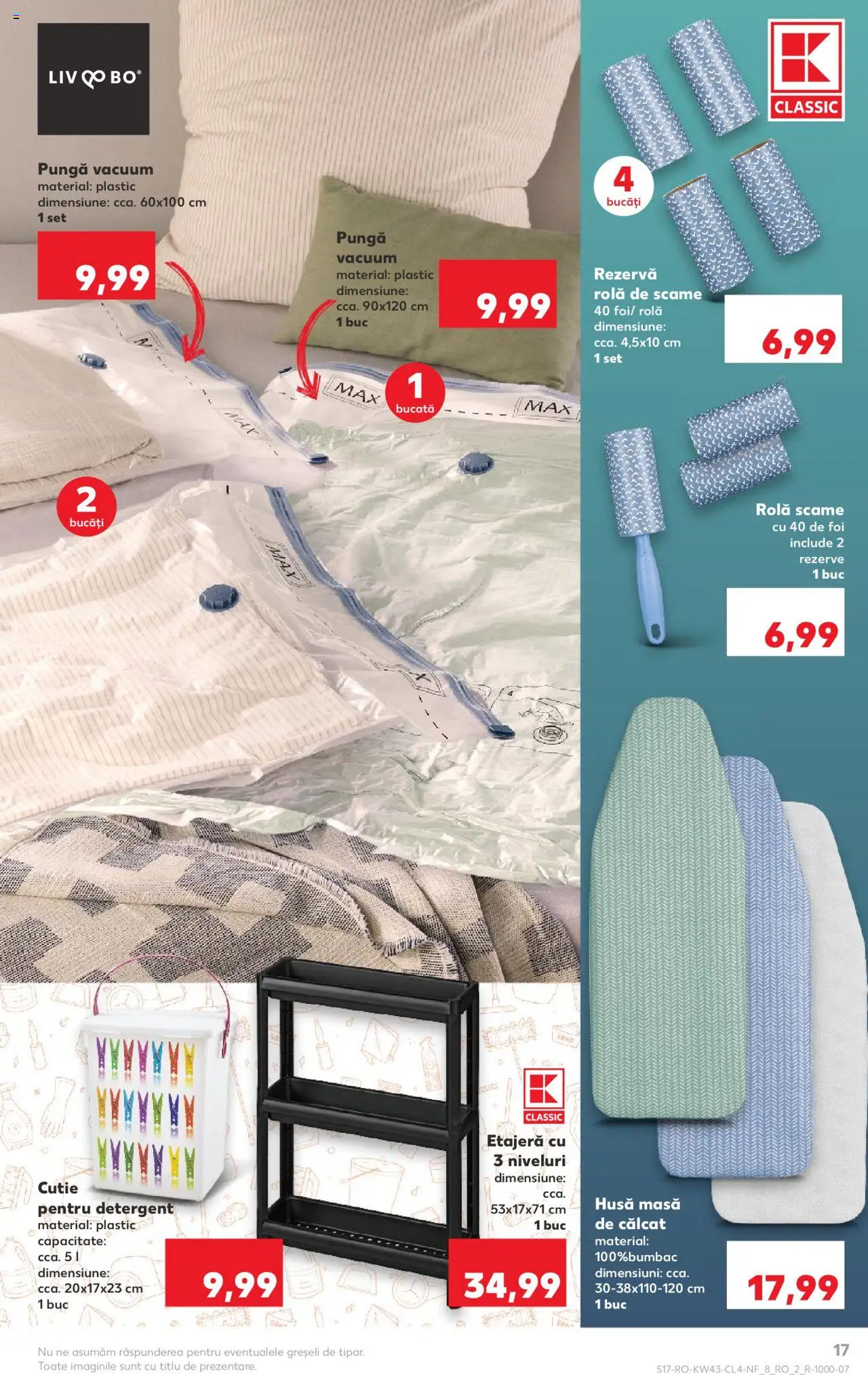 Noul catalog Kaufland – valabil de la 22.10.2025 | Pagină: 17 | Produse: Masă, Cutie, Etajeră, Masă de călcat