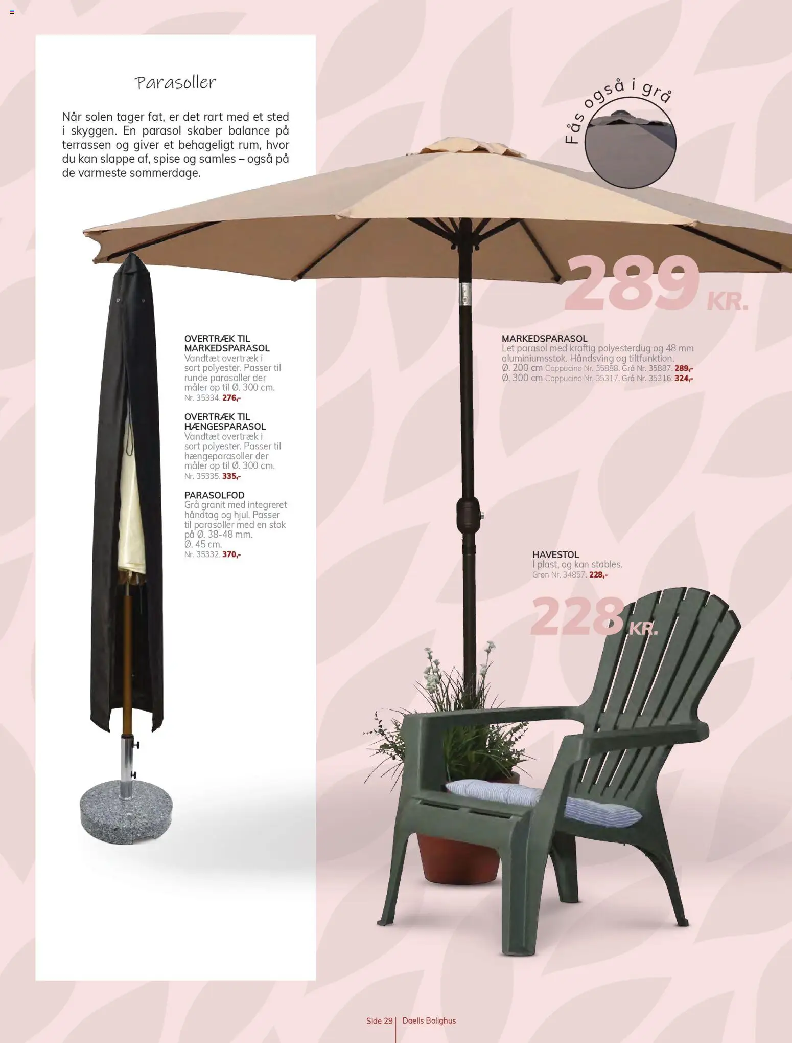 Daells Bolighus tilbudsavis – gyldig fra 18.03.2026 | Side: 29 | Produkter: Parasol