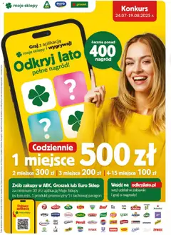 Groszek Gazetka od 24.07.2025 | Strona: 18 | Produkty: Groszek, Pepsi, Warka, Tyskie