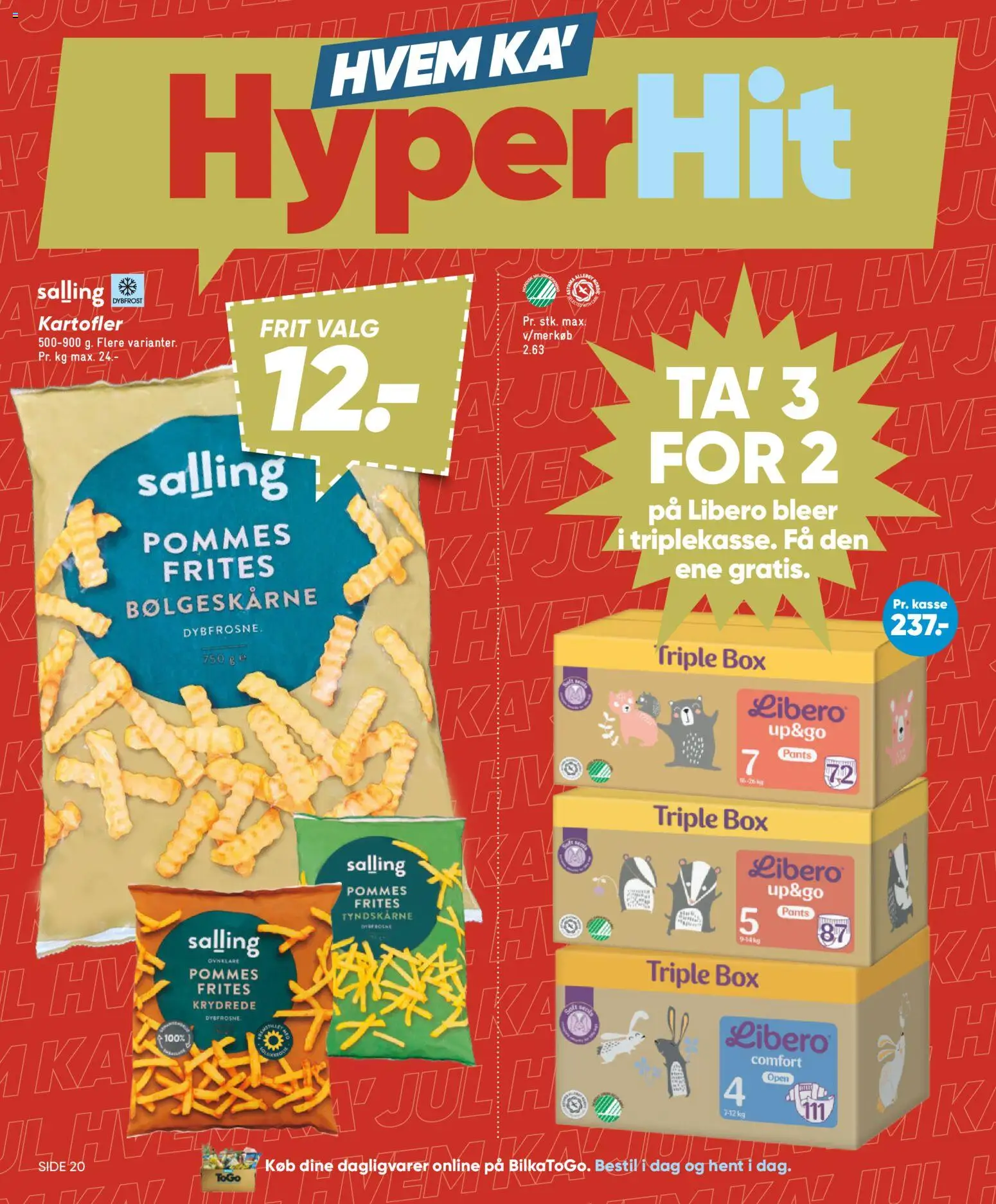 Bilka tilbudsavis – gyldig fra 12.12.2025 | Side: 20 | Produkter: Kartofler