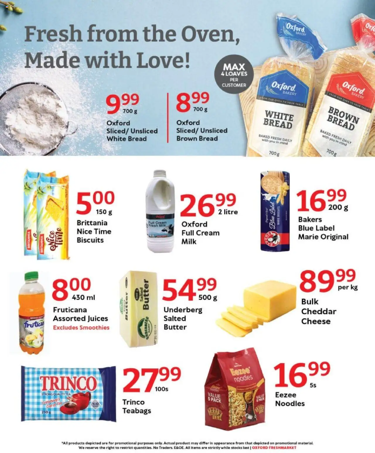 Oxford Freshmarket - Tuesday Specials │ valid from 19.08.2025 | Page: 8 | Products: Table, Bread, Noodles, Cream