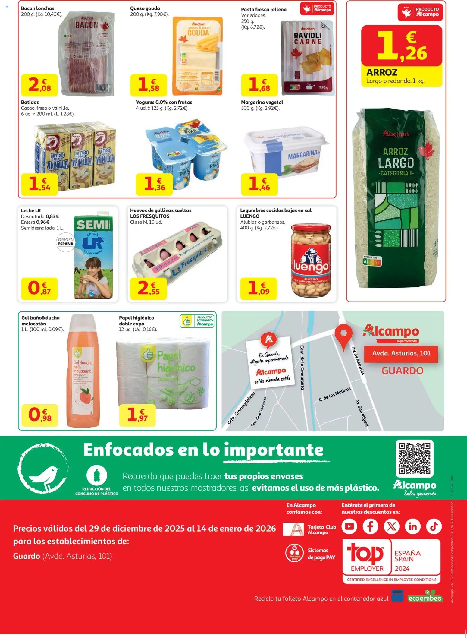 Alcampo - Maxi │ válido desde el 29.12.2025 | Página: 2 | Productos: Leche, Papel higienico, Piña, Margarina