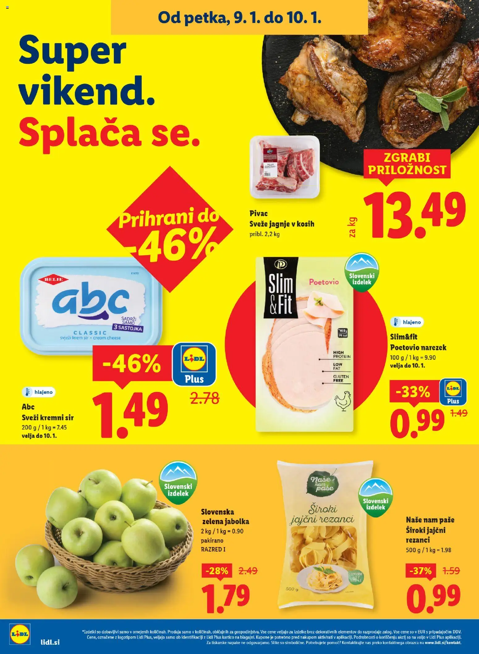 Novi Lidl katalog ponudbe – veljaven od 08.01.2026 | Stran: 28 | Izdelki: Rezanci, Narezek, Sir, Zelena