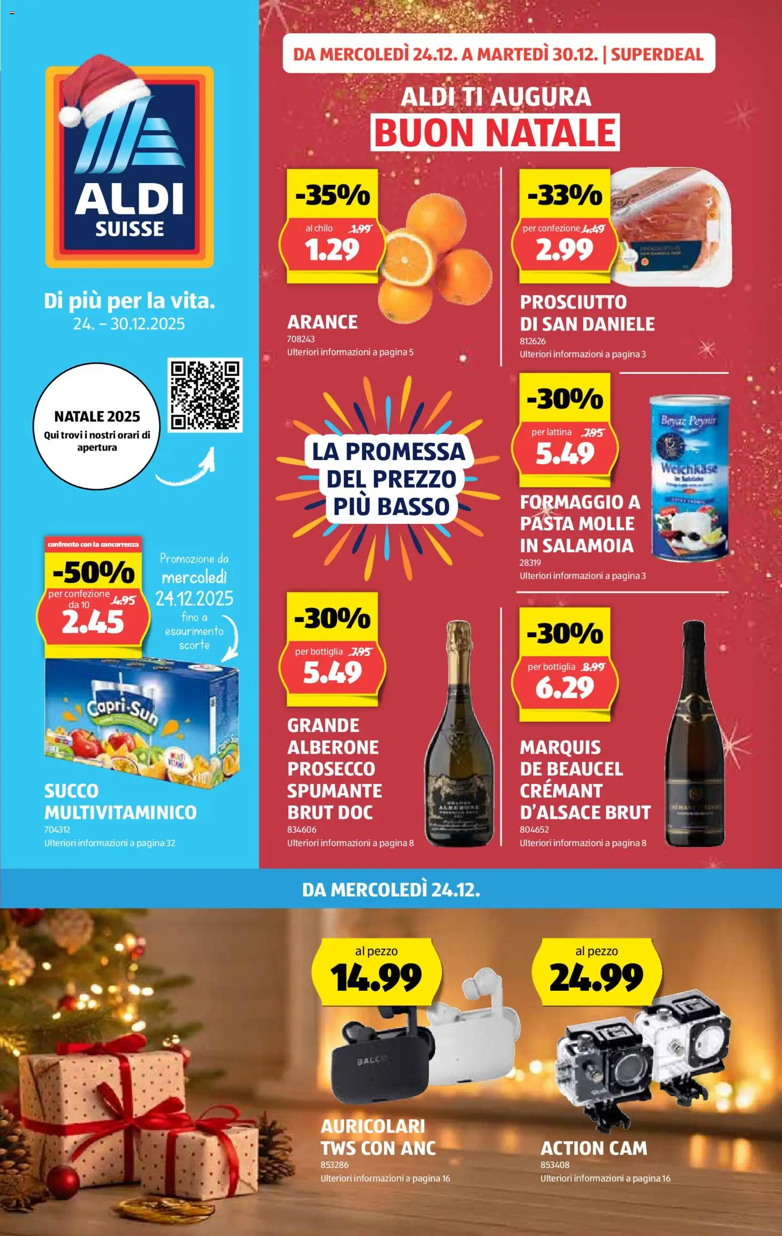 Aldi Aktionen IT – gültig ab 24.12.2025 | Seite: 1 | Produkte: Action Cam, Pasta