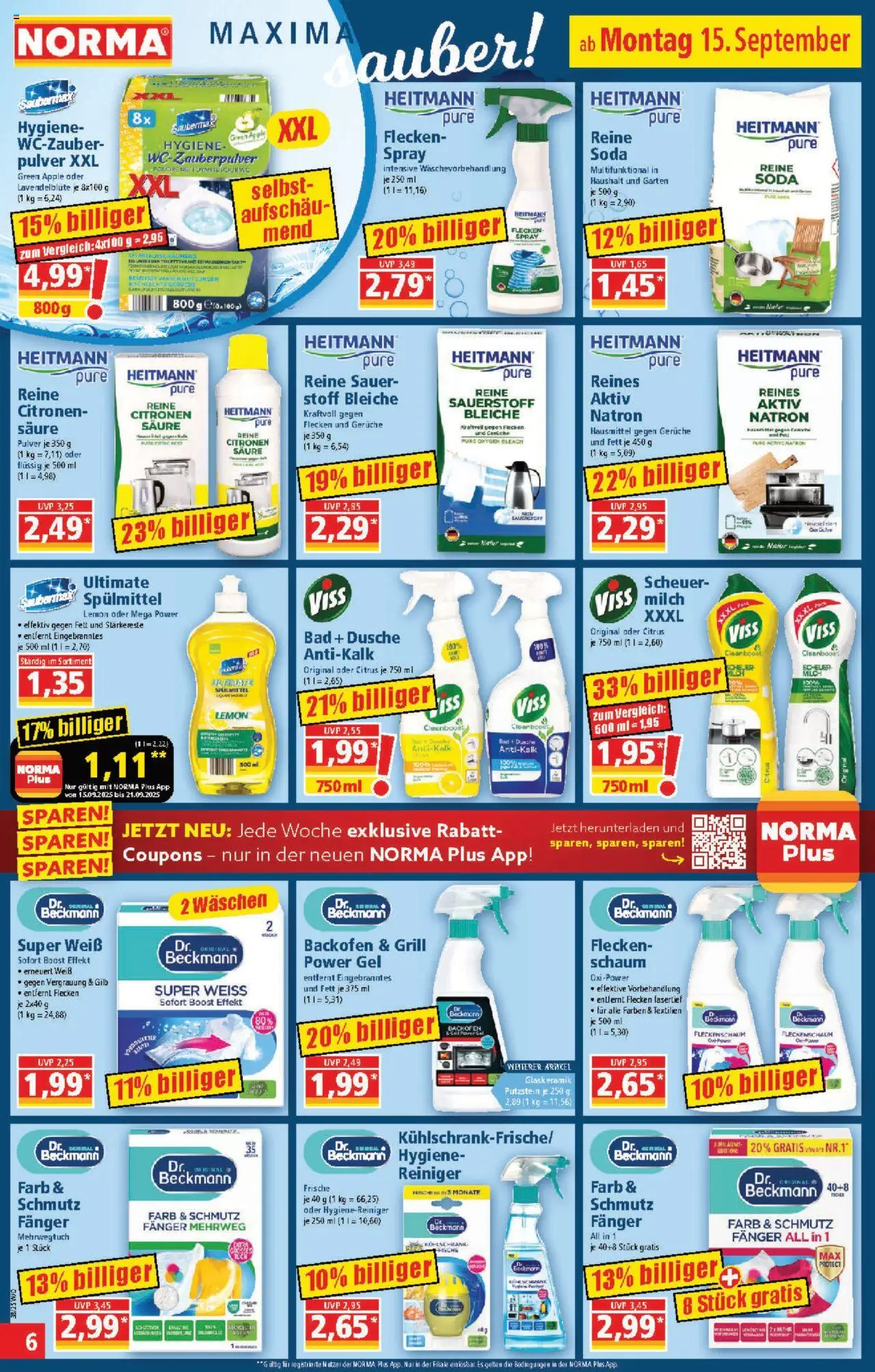 Norma Prospekt 	 – gültig ab 15.09.2025 | Seite: 6 | Produkte: Grill, Milch, Dusche, Apple