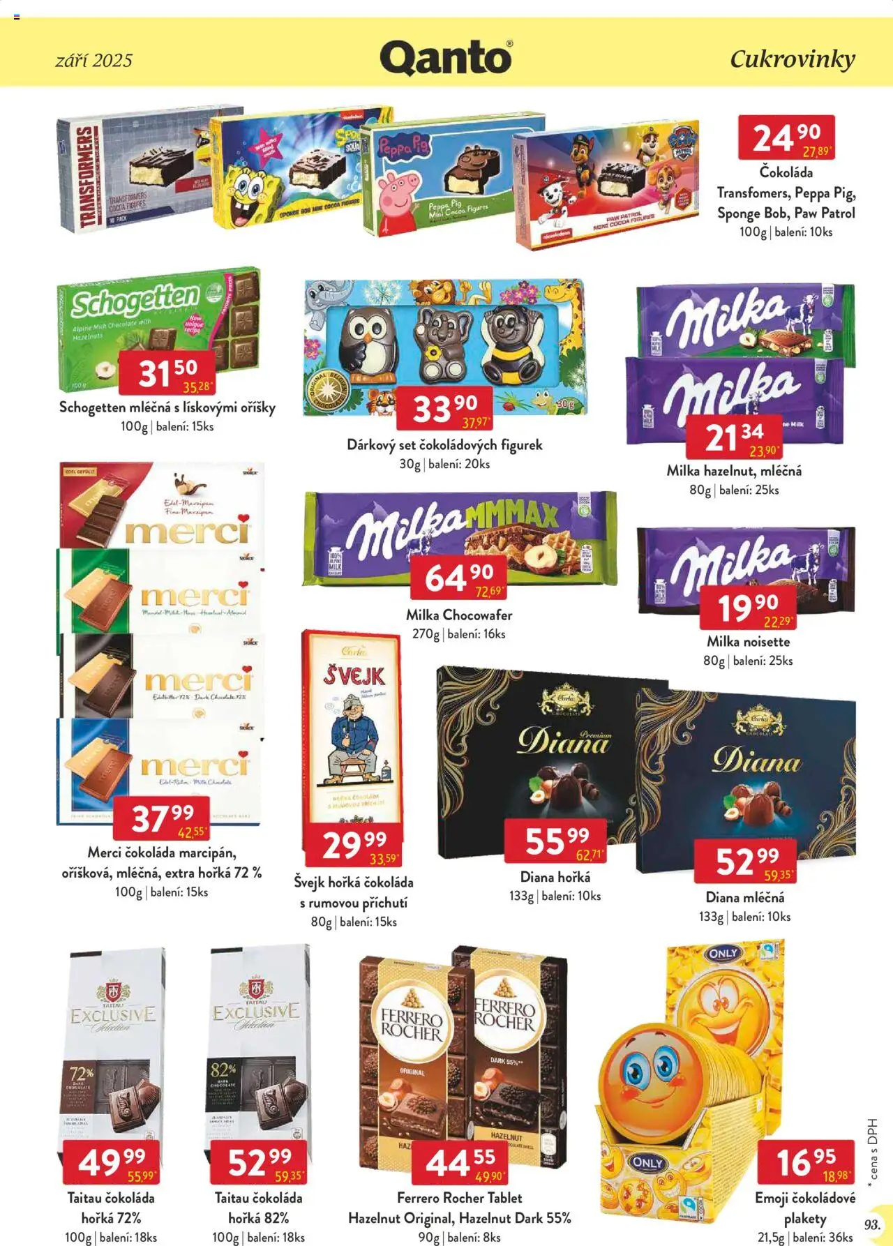 Astur & Qanto leták - Velkoobchod 09/2025 od 01.09.2025 | Strana: 93 | Produkty: Milka, Schogetten, Tablet, Milk chocolate