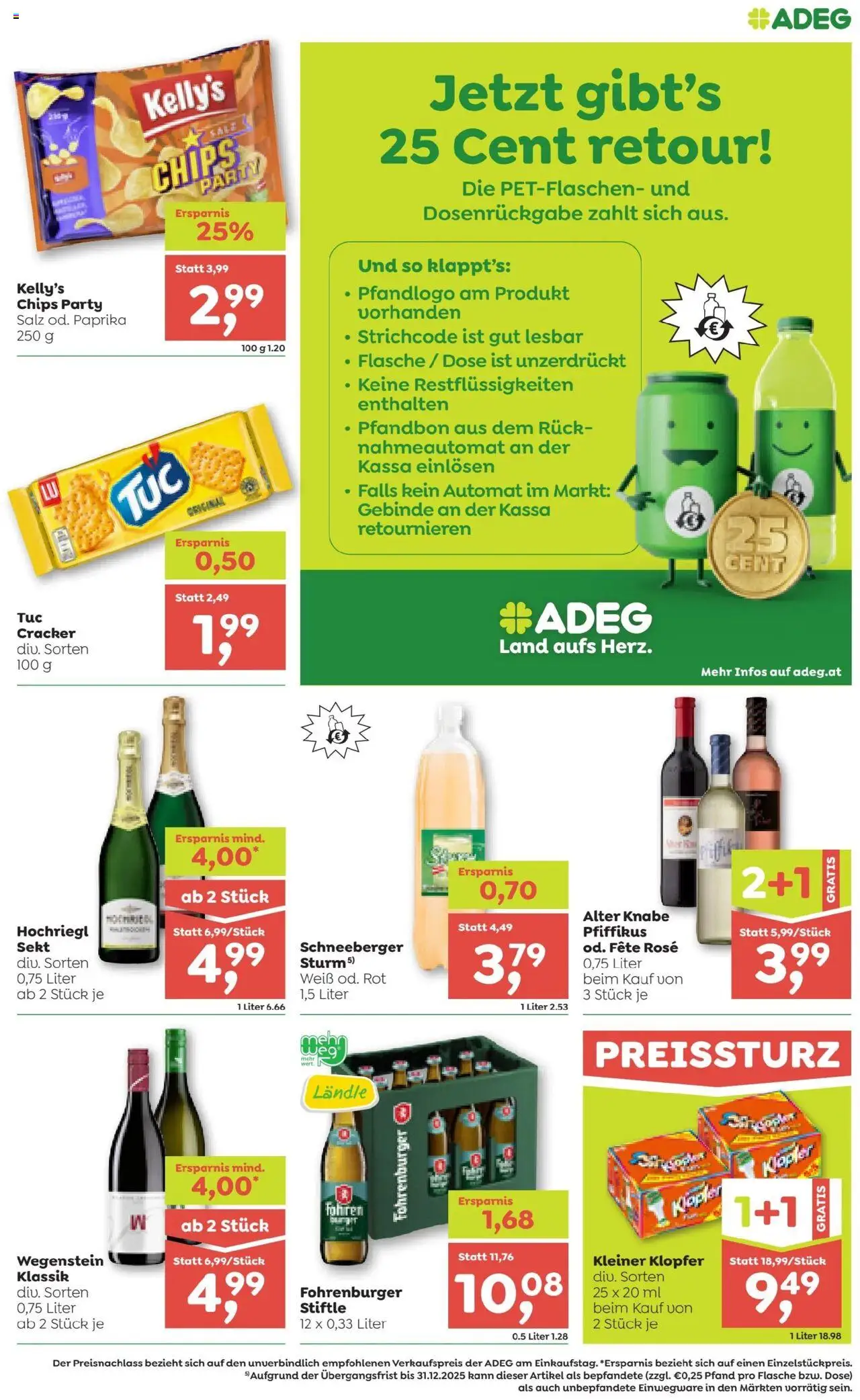 ADEG Vorarlberg gültig ab 11.09.2025 | Seite: 9 | Produkte: Chips, Salz