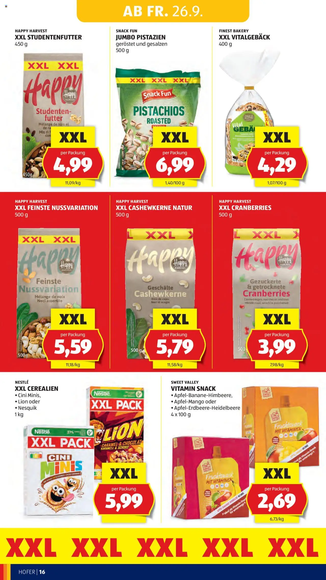 Hofer Flugblatt gültig ab 26.09.2025 | Seite: 18 | Produkte: Himbeere, Äpfel