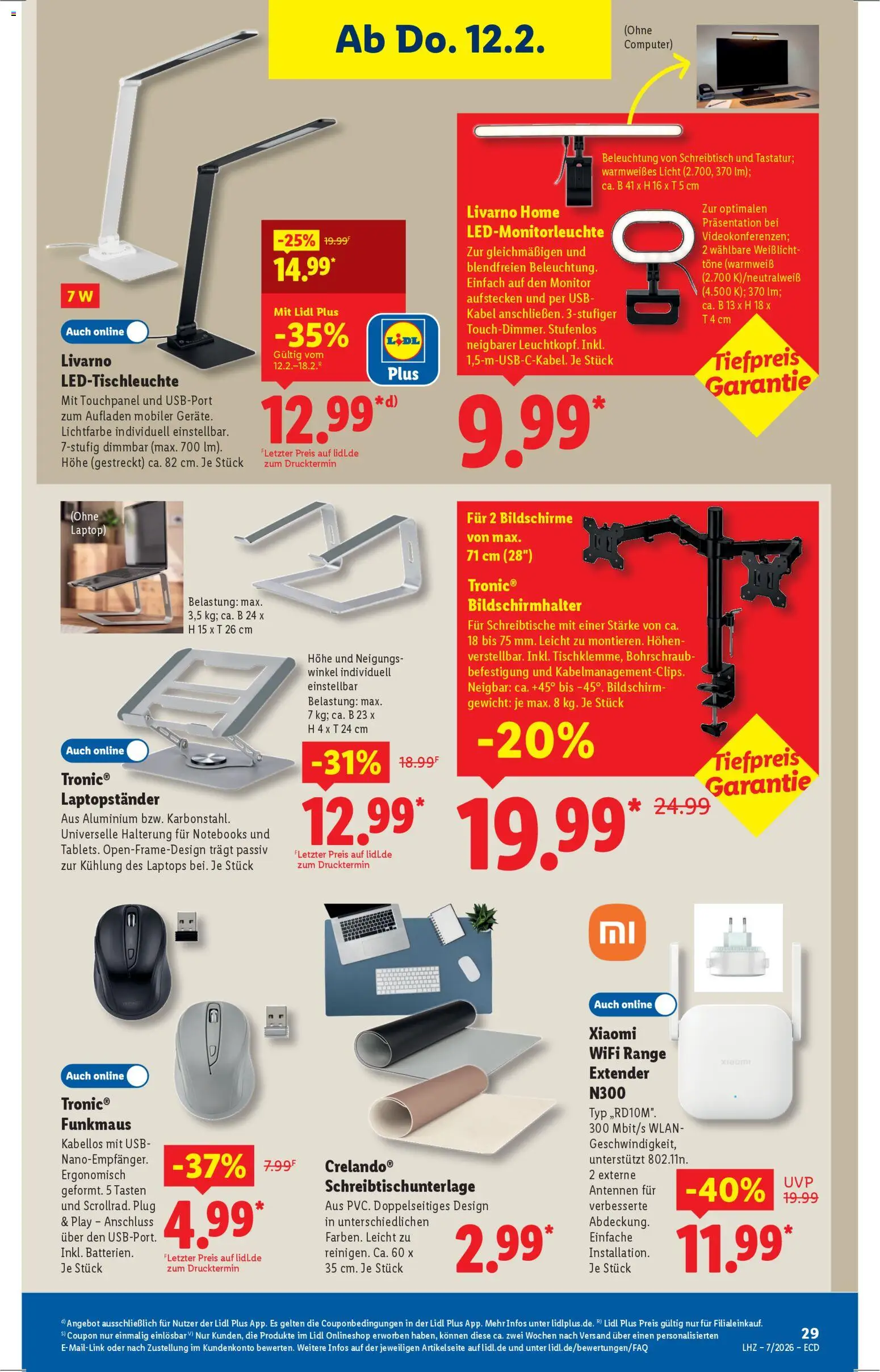 Lidl - Prospekt – gültig ab 09.02.2026 | Seite: 19 | Produkte: Xiaomi, USB, Bildschirm, Computer