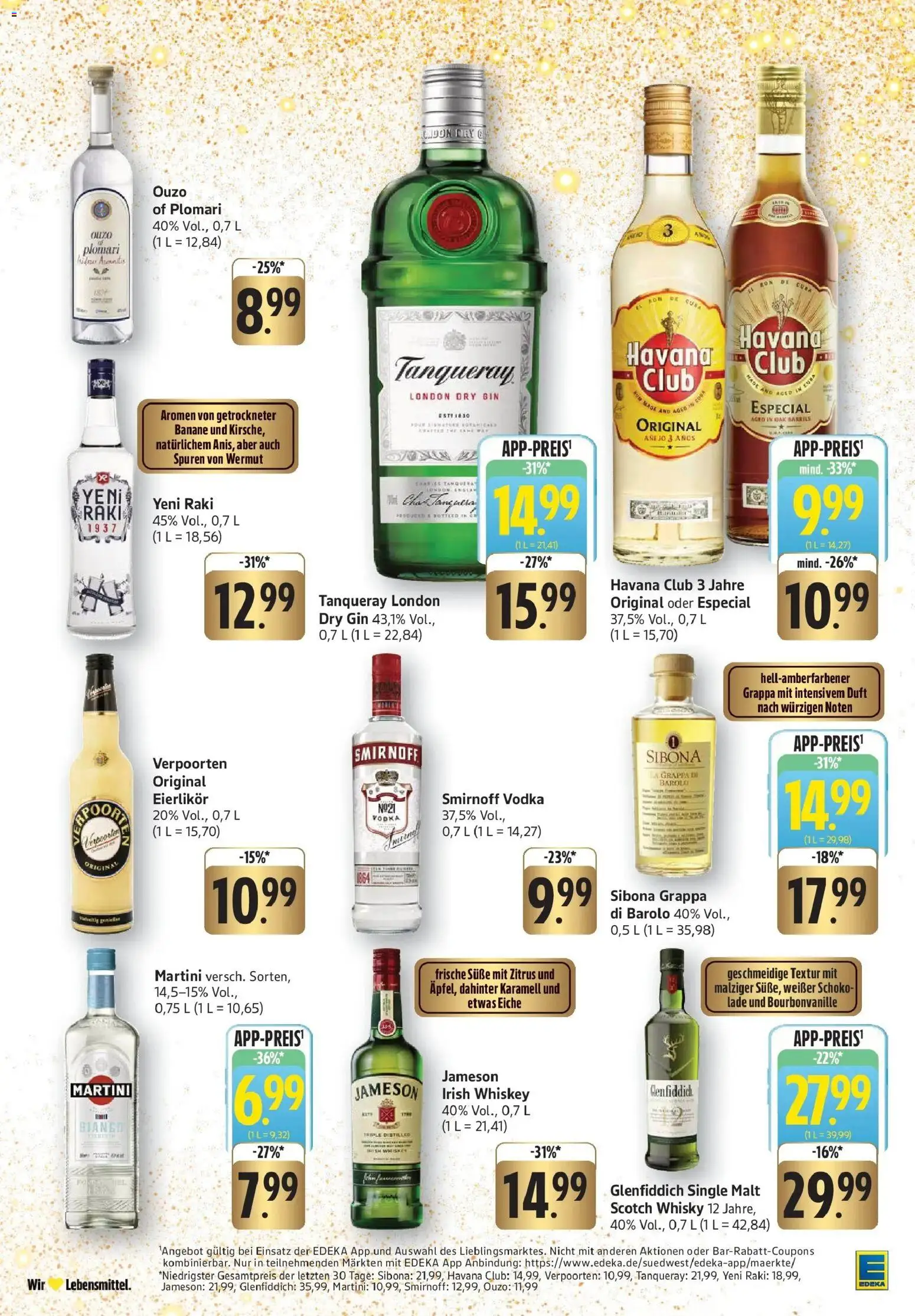 Edeka prospekt Göppingen-Ursenwang	 – gültig ab 08.12.2025 | Seite: 31 | Produkte: Martini, Ouzo, Rum, Gin