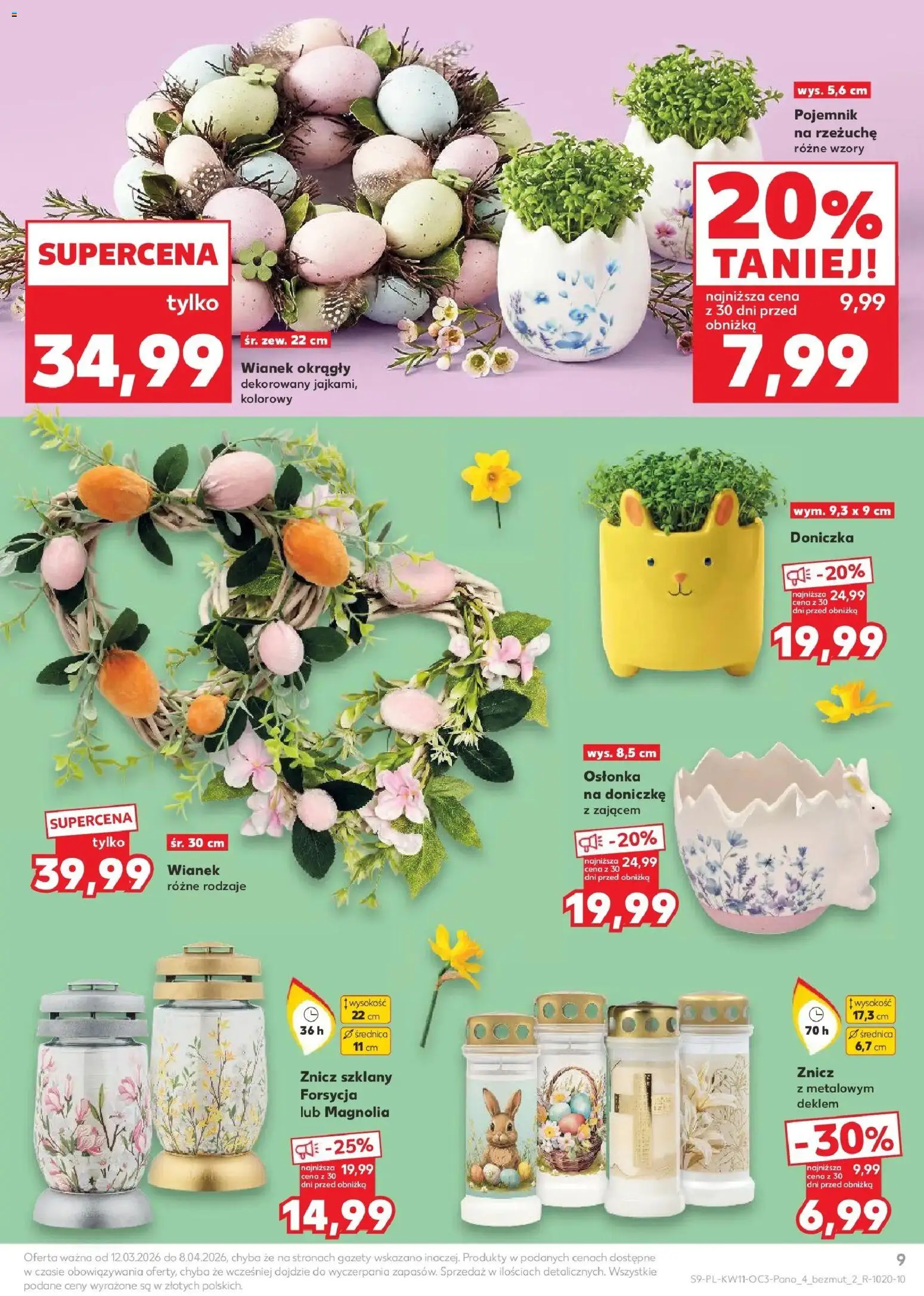 Kaufland gazetka - Dom na Wielkanoc od 12.03.2026 | Strona: 9 | Produkty: Doniczka