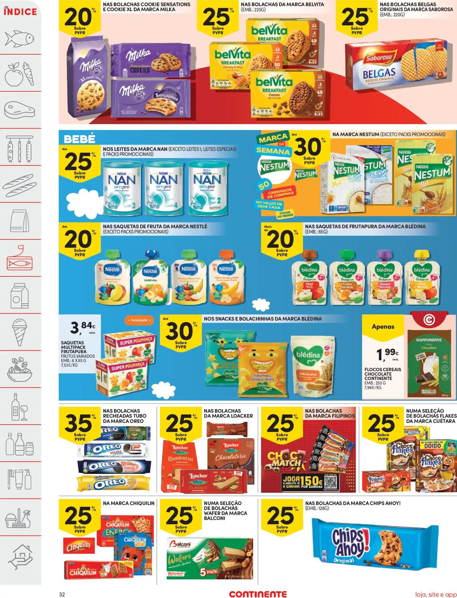 Continente folheto │ válido de 03.03.2026 | Página: 32 | Produtos: Banana, Filipinos, Maça, Cereais