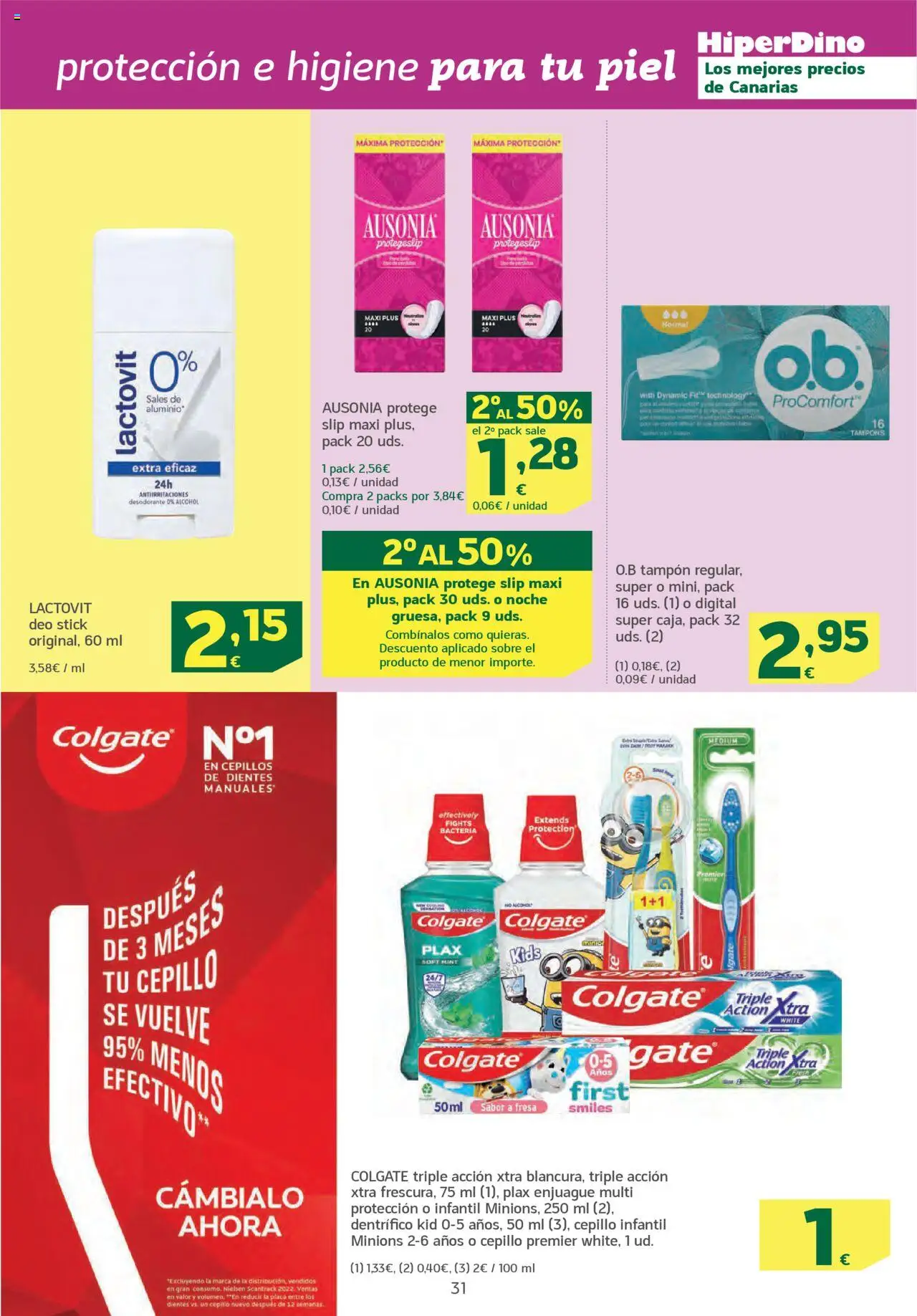 HiperDino folleto │ válido desde el 09.09.2025 | Página: 31 | Productos: Cepillo, Desodorante