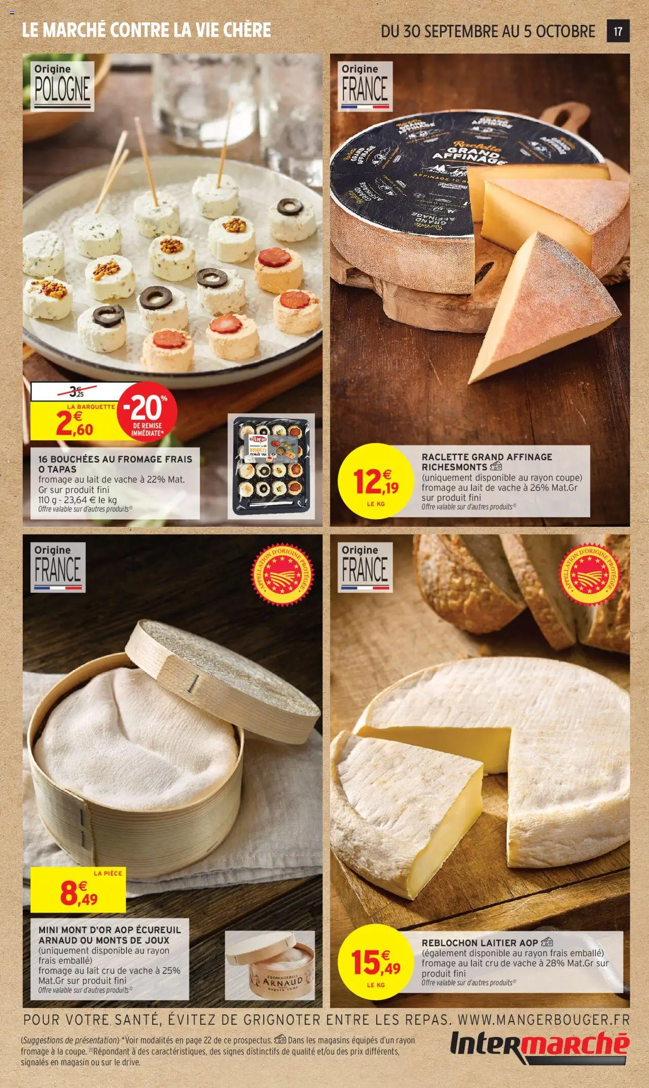  | Page: 17 | Produits: Raclette, Mont d'or, Fromage, Fromage frais