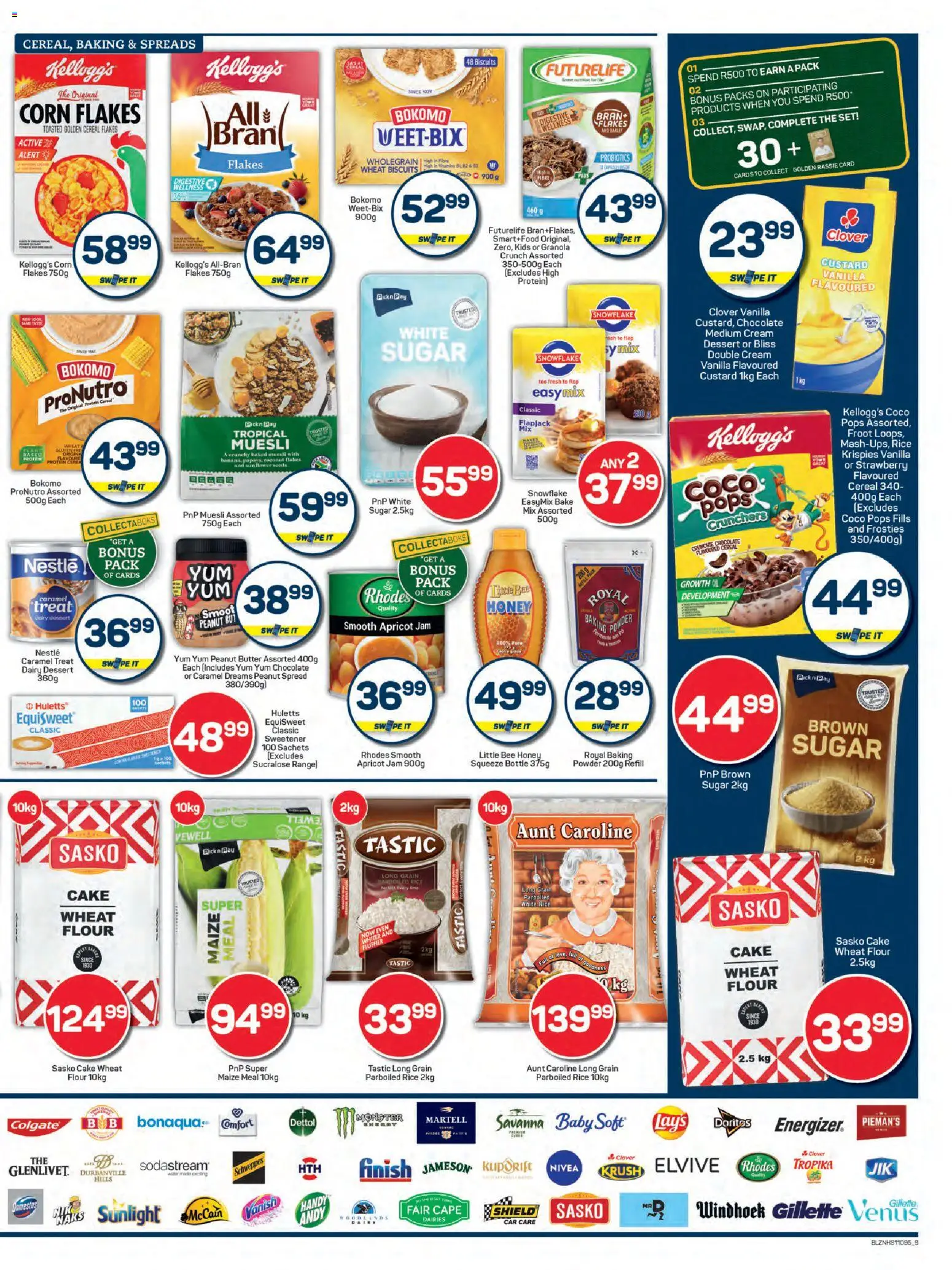 New Pick n Pay catalogue – valid from 23.10.2025 | Page: 9 | Products: Flour, Custard, Detergente líquido, Rice