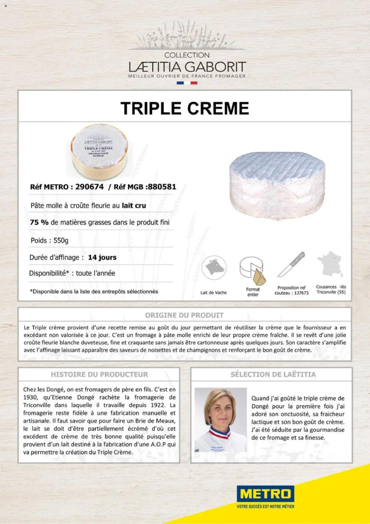 {H1} | Page: 15 | Produits: Lait, Fromage, Brie, Crème