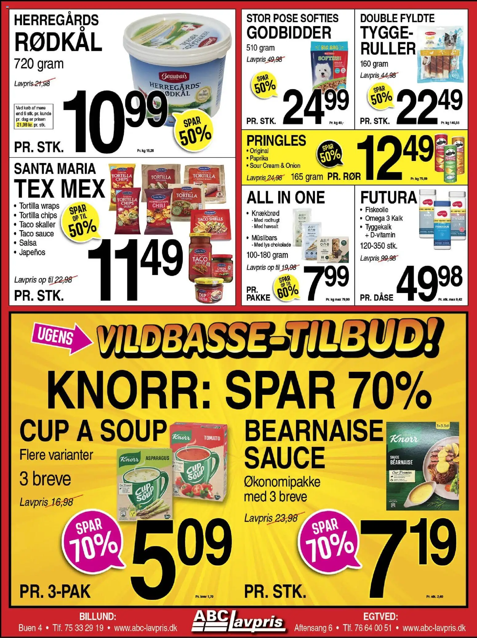 Abc Lavpris tilbudsavis – gyldig fra 22.10.2025 | Side: 2 | Produkter: Chips, Rødkål, Salsa, Taco