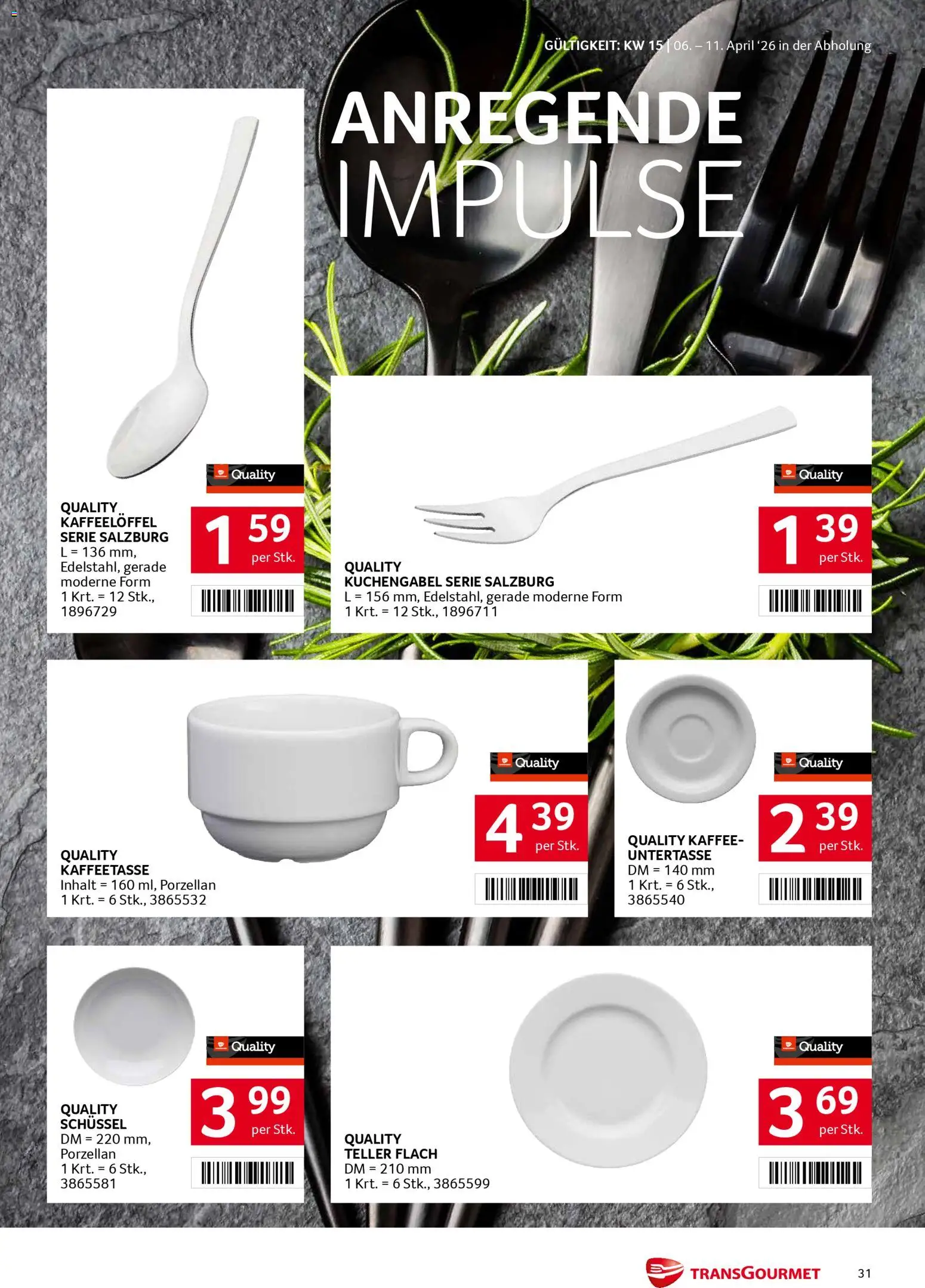 Transgourmet Flugblatt gültig ab 06.04.2026 | Seite: 31 | Produkte: Kaffee