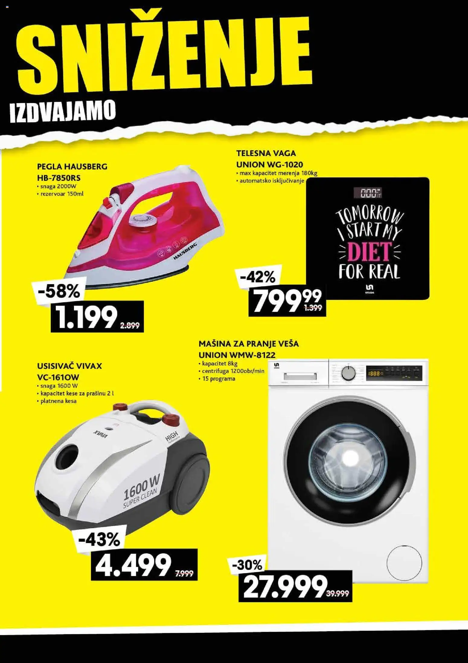 Roda katalog - važi od 27.11.2025 | Strana: 29 | Proizvode: Usisivač, Pegla, Mašina za pranje veša, Vaga