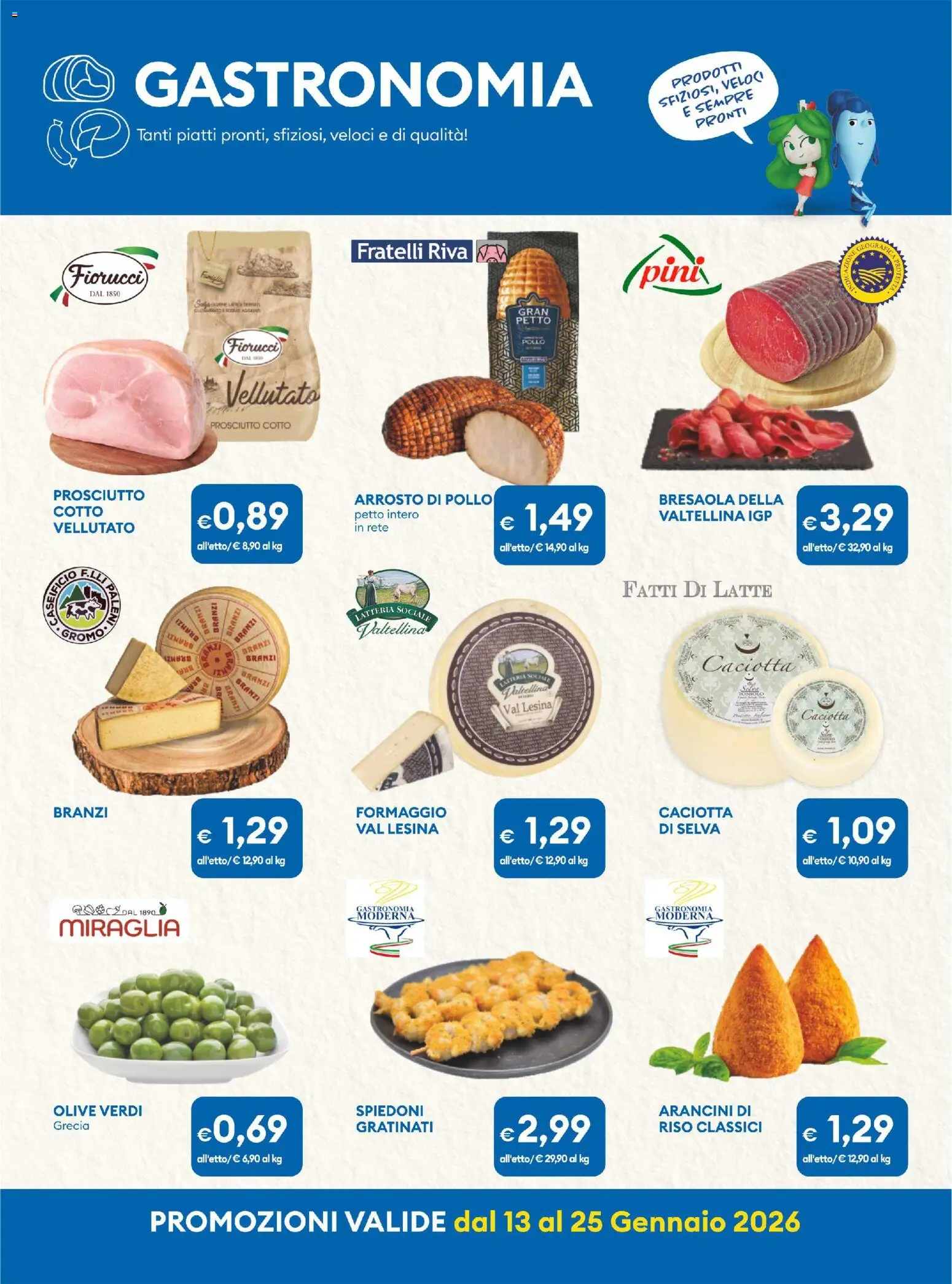Volantino MD Discount del 13.01.2026 | Pagina: 14 | Prodotti: Arrosto, Pollo, Bresaola, Latte