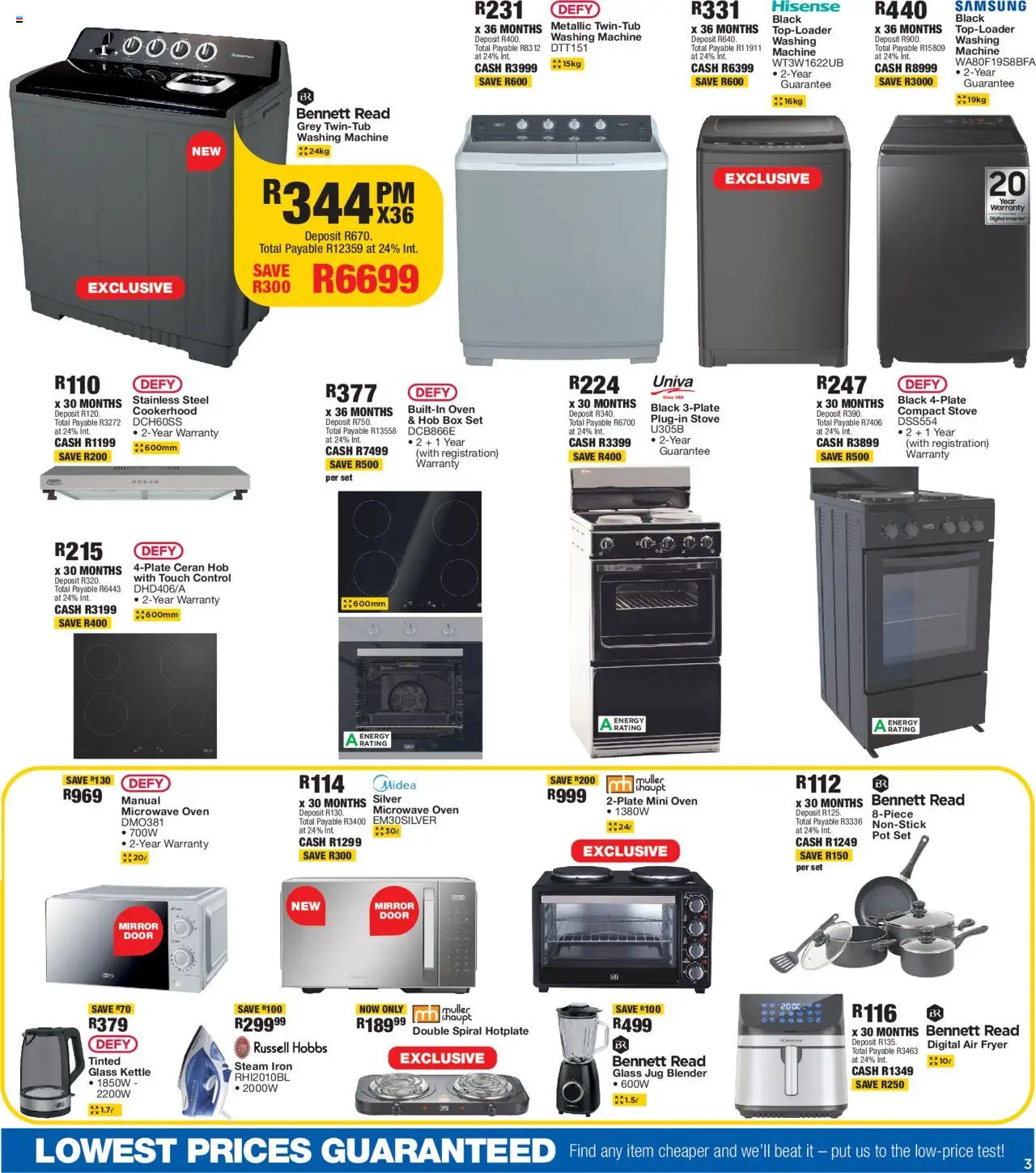 New OK Furniture catalogue – valid from 25.09.2025 | Page: 3 | Products: Washing machine, Iron, Box, Air fryer