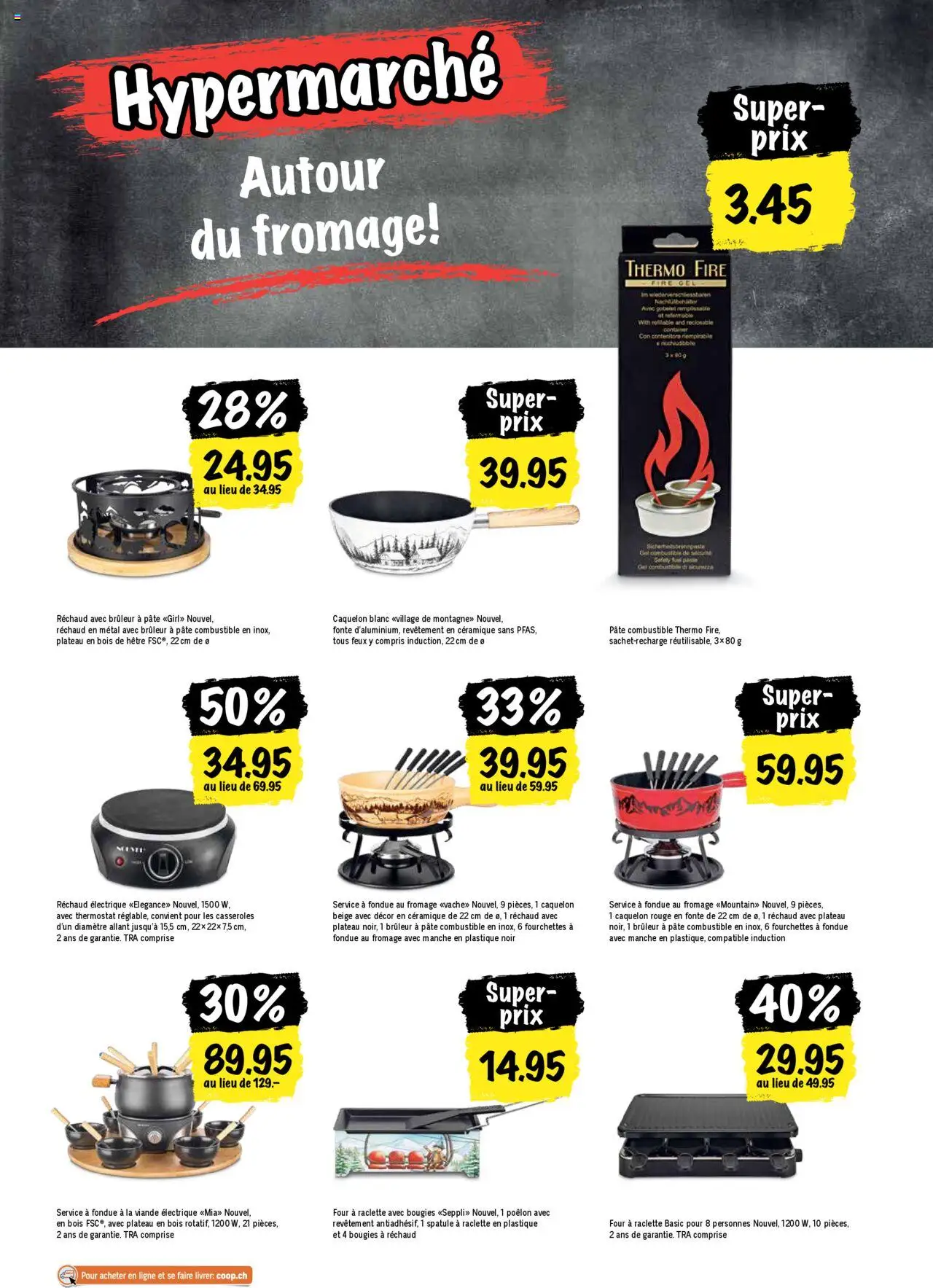 Coop Les actions de la semaine – gültig ab 02.10.2025 | Seite: 23 | Produkte: Rouge, Raclette, Fondue
