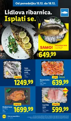 Svež očišćen šaran, Cca 1,6 kg; 1 kg - pregled Lidl kataloga - važi od 11.12.2025 | Strana: 92