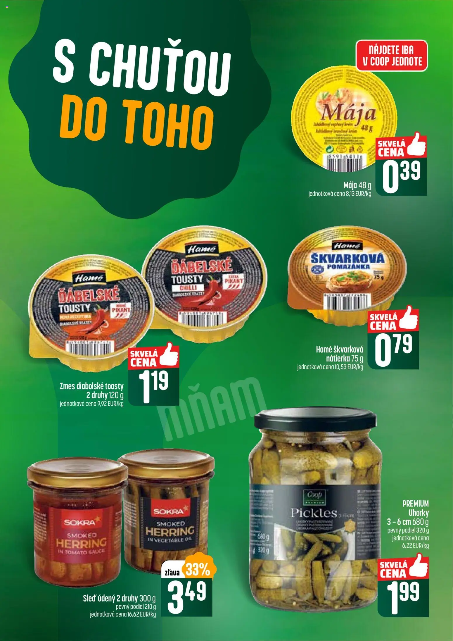 Nové COOP Jednota akcie – leták je platný od 15.01.2026 | Strana: 33 | Produkty: Chilli, Uhorky
