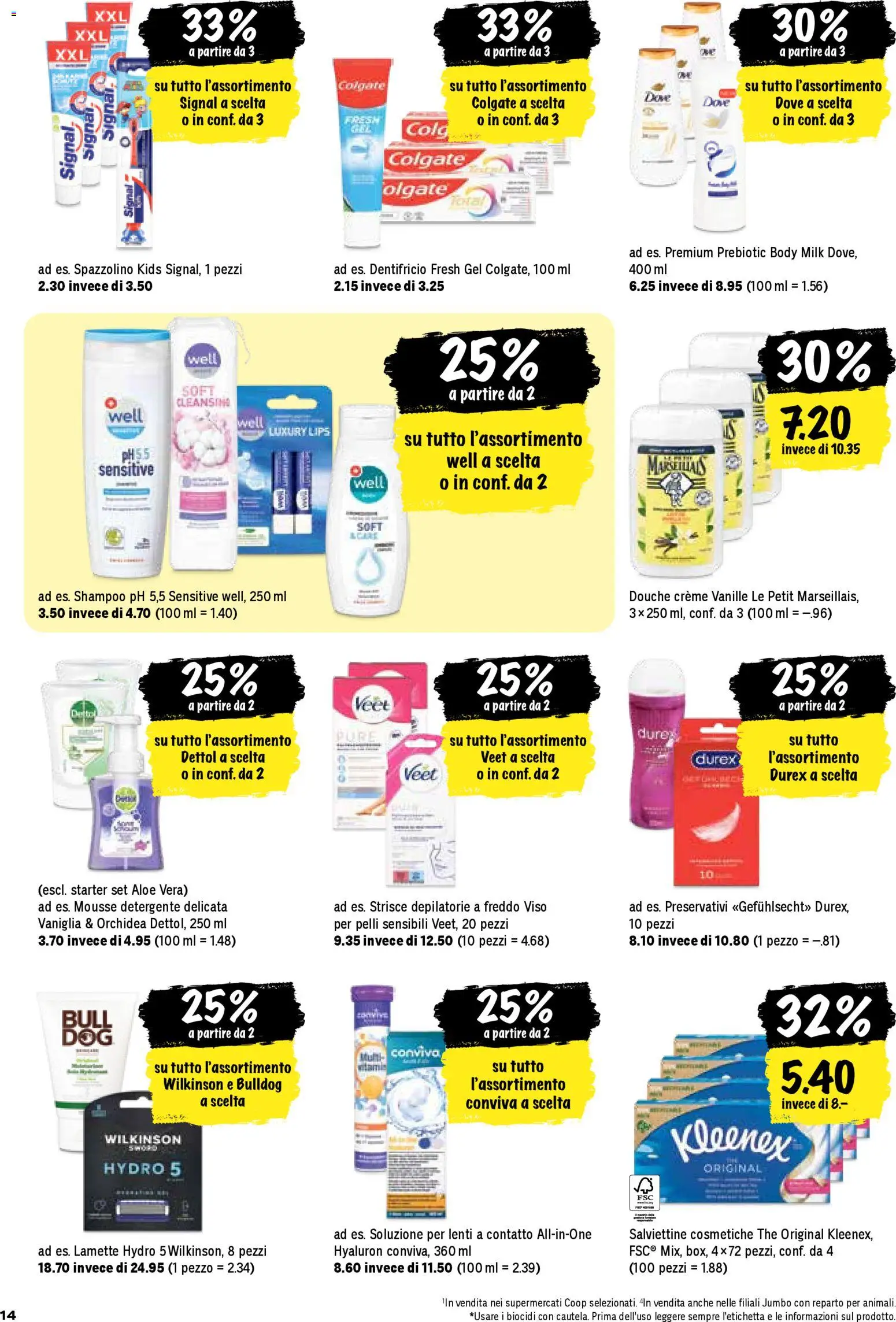 Coop aktionen IT – gültig ab 12.03.2026 | Seite: 14 | Produkte: Shampoo, Body Milk, Creme