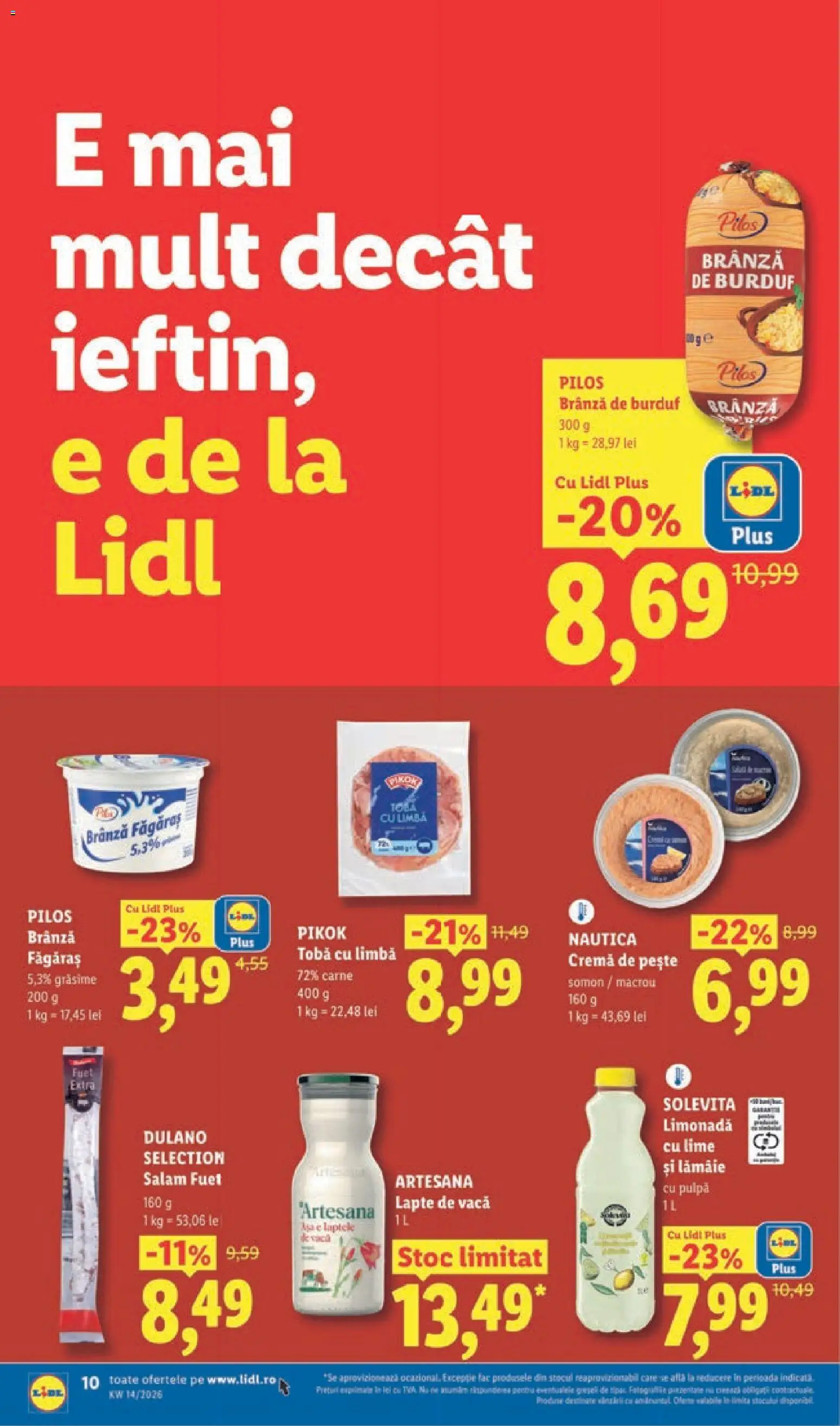 Noul catalog Lidl – valabil de la 30.03.2026 | Pagină: 10 | Produse: Lime, Sıcak su torbası, Brânză, Lămâie