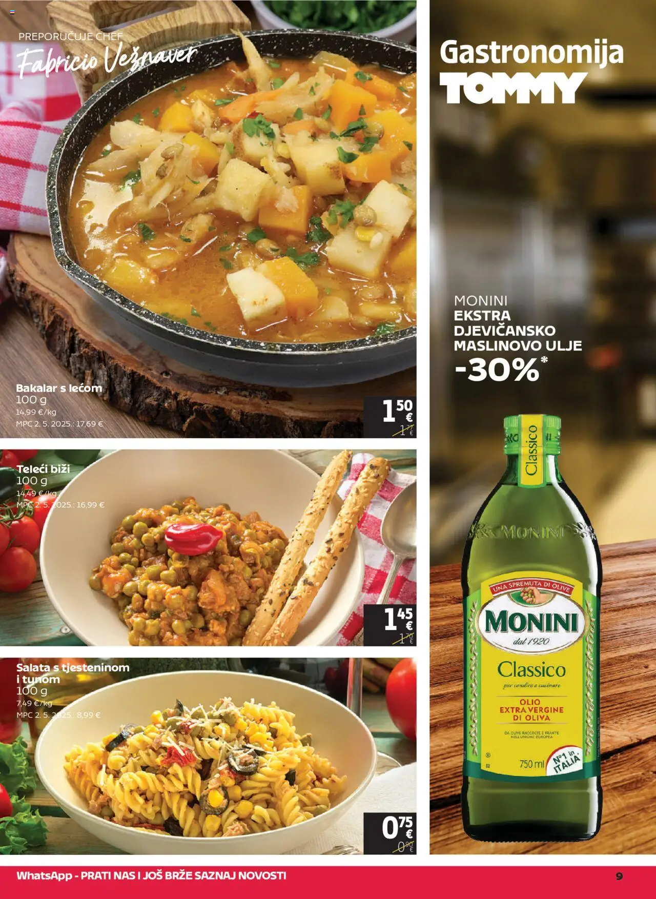 Tommy katalog | vrijedi od 03.07.2025 | Stranica: 9 | Proizvodi: Maslinovo ulje, Salata, Pasta, Bakalar