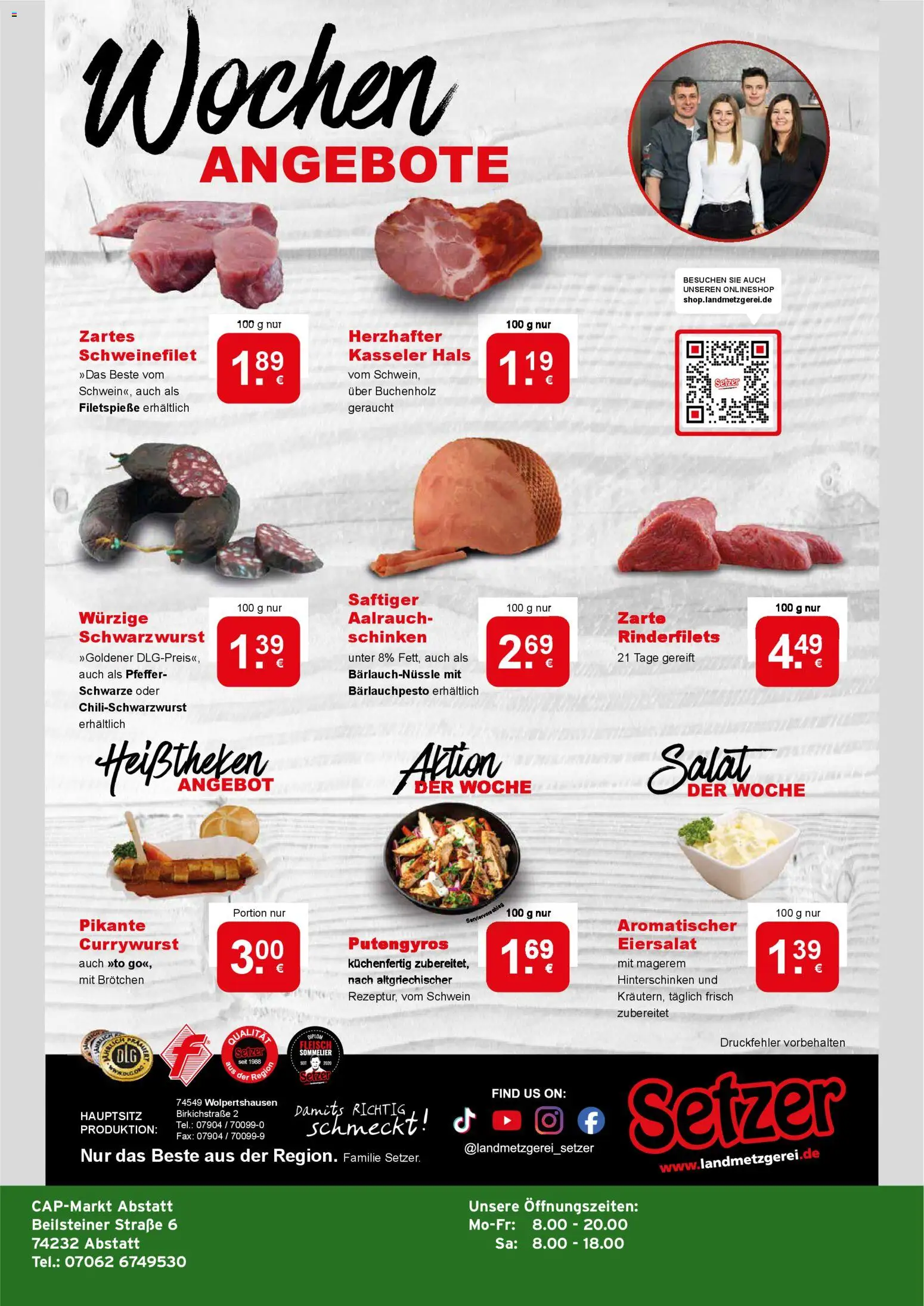 CAP Markt Prospekt – gültig ab 24.11.2025 | Seite: 4 | Produkte: Schweinefilet, Pfeffer, Schinken, Salat