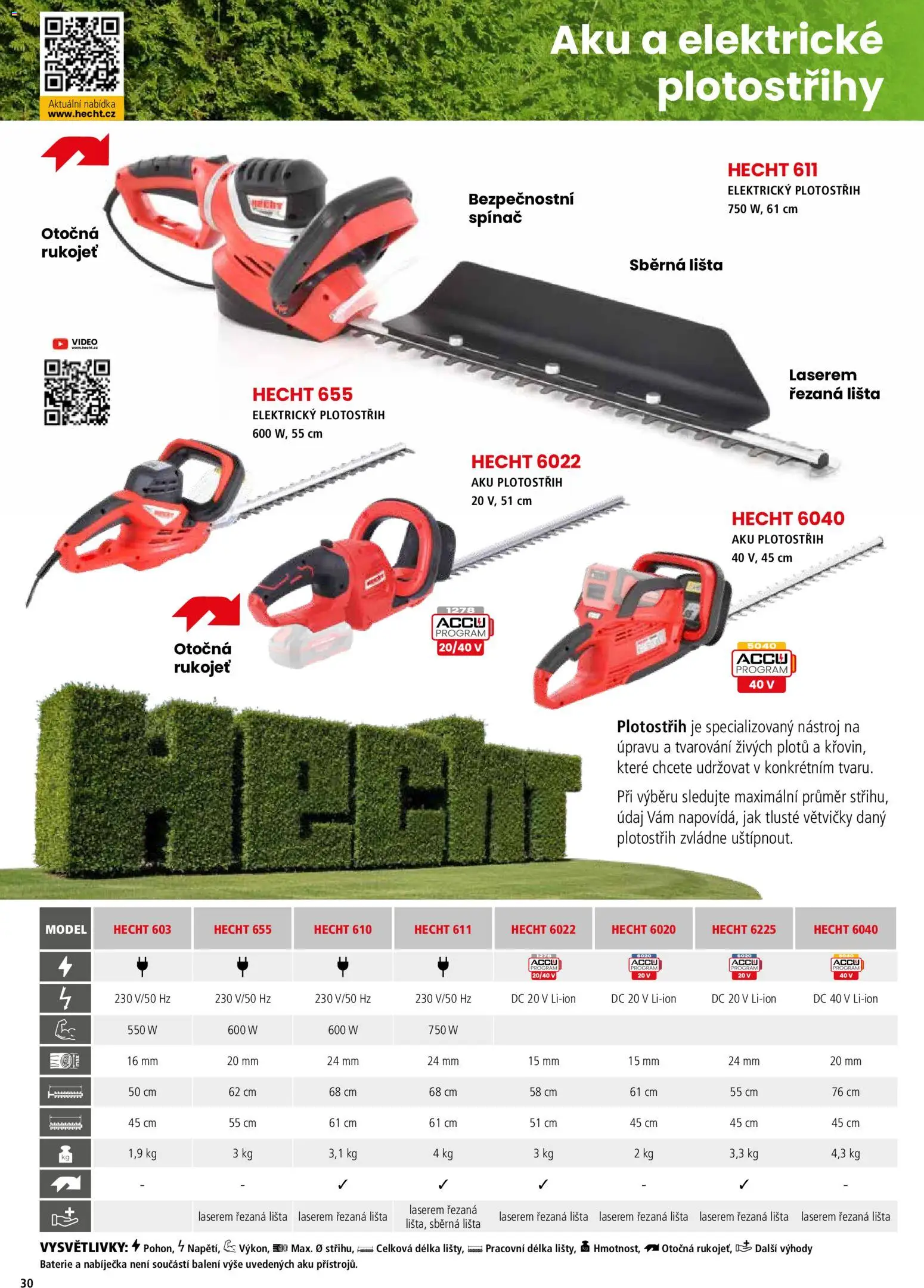 Hecht katalog - Jaro - léto 2026 od 19.02.2026 | Strana: 30 | Produkty: Hecht, Plotostřih, Baterie
