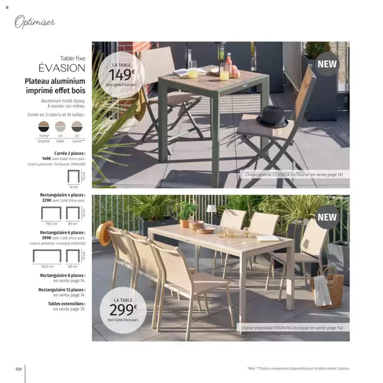  | Page: 120 | Produits: Plateau, Chaise pliante, Argile, Table