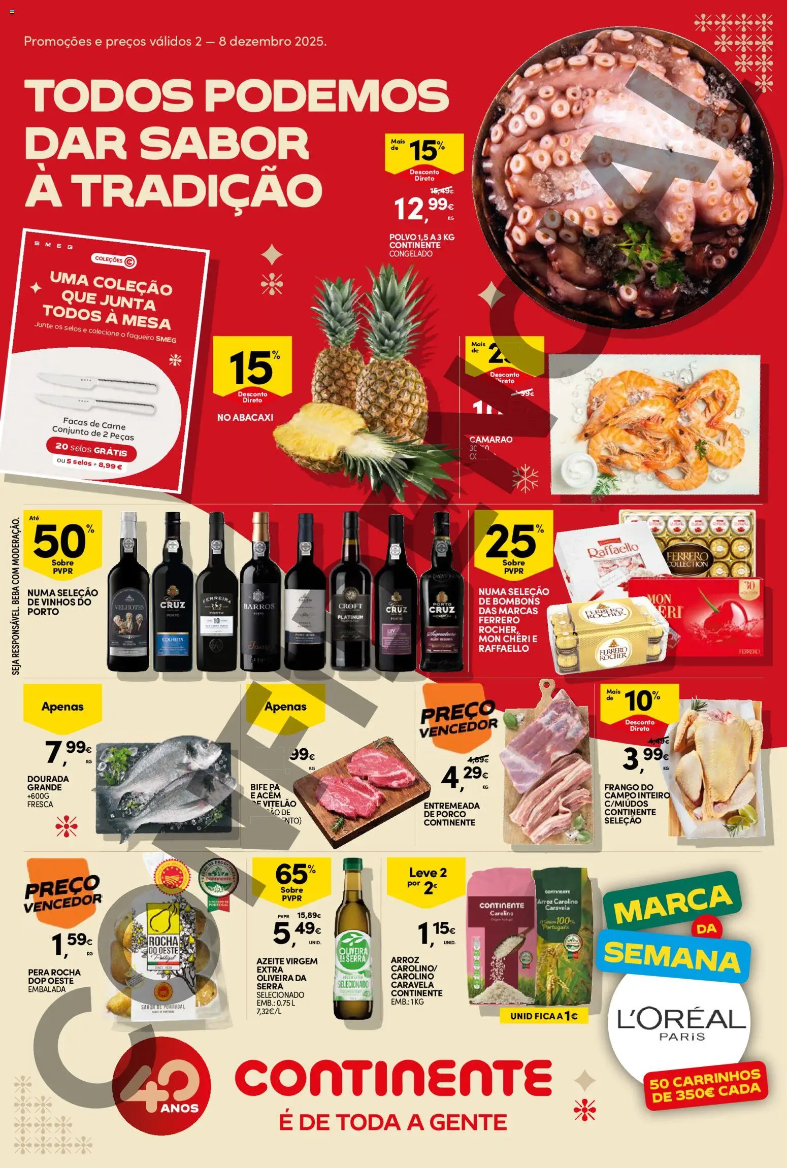 Continente Semanal Continente Bom Dia │ válido de 02.12.2025 | Página: 1 | Produtos: Dourada, Frango, Mesa, Arroz