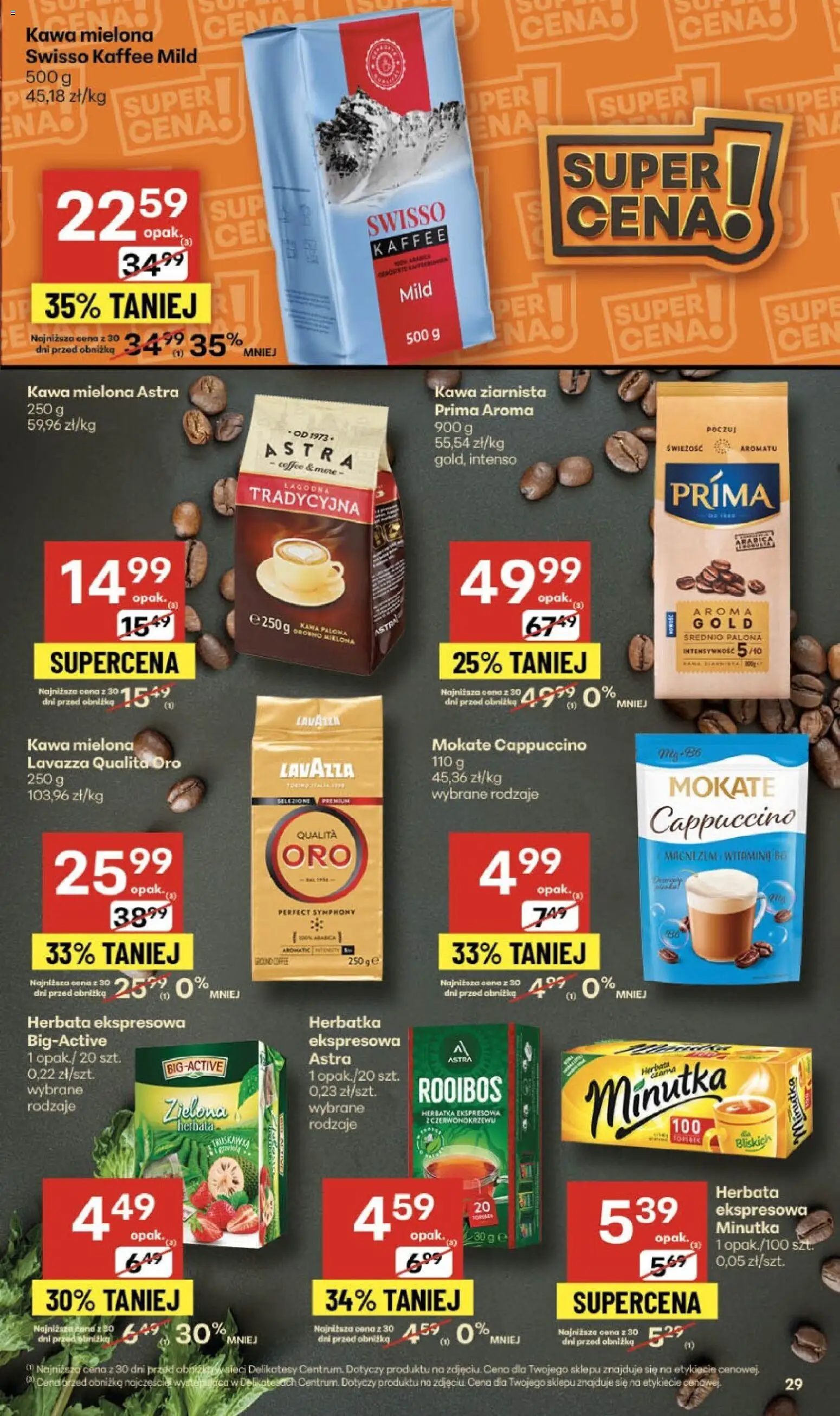 Delikatesy Centrum Gazetka od 06.11.2025 | Strona: 29 | Produkty: Kawa ziarnista, Cappuccino, Delikatesy, Herbata