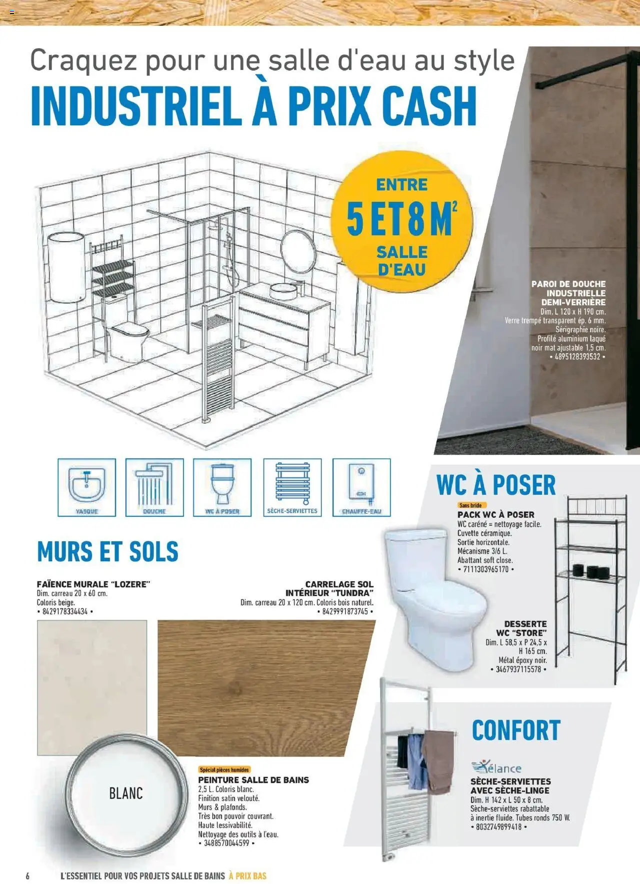 Brico Cash - Repensons votre salle de bains sans vous ruiner à partir du 02/10/2025 - promo en ligne | Page: 6 | Produits: Store, Laque, Douche
