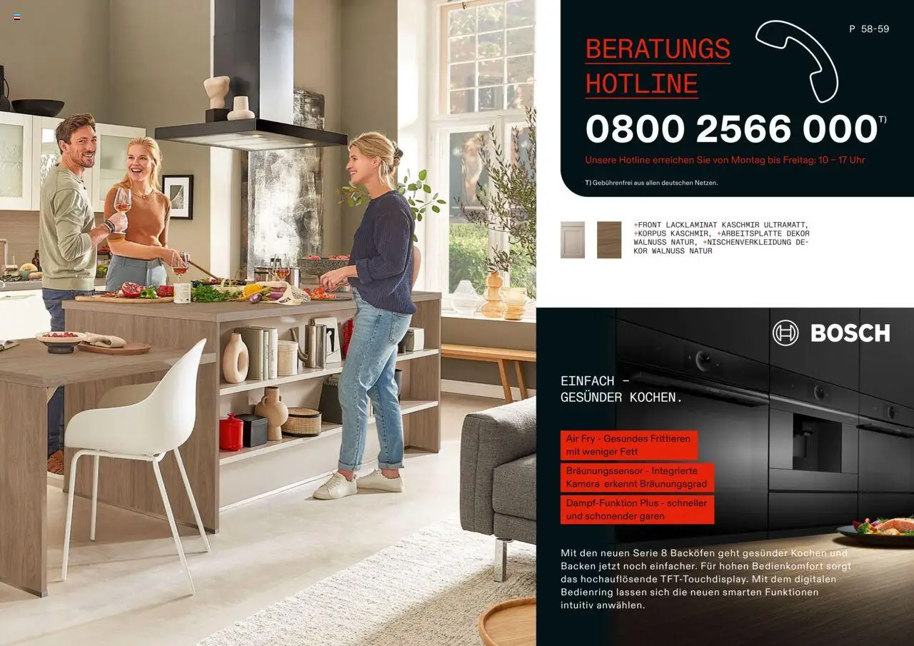 Höffner Alno – gültig ab 22.09.2025 | Seite: 59 | Produkte: Kamera, Bosch, Backofen, Uhr