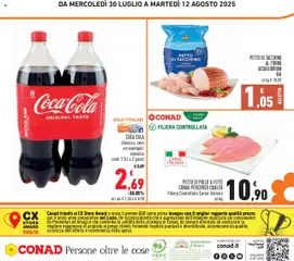 Volantino Conad del 30.07.2025 | Pagina: 24 | Prodotti: Arrosto, Pollo, Tacchino, Coca Cola