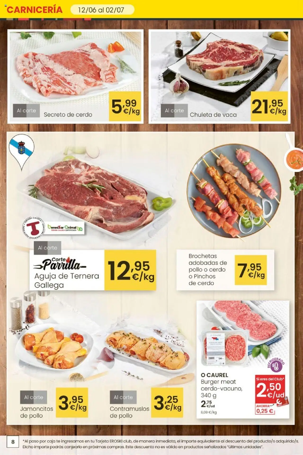 Eroski - Ofertones para conquistarte │ válido desde el 12.06.2025 | Página: 8 | Productos: Cerdo, Té, Caja
