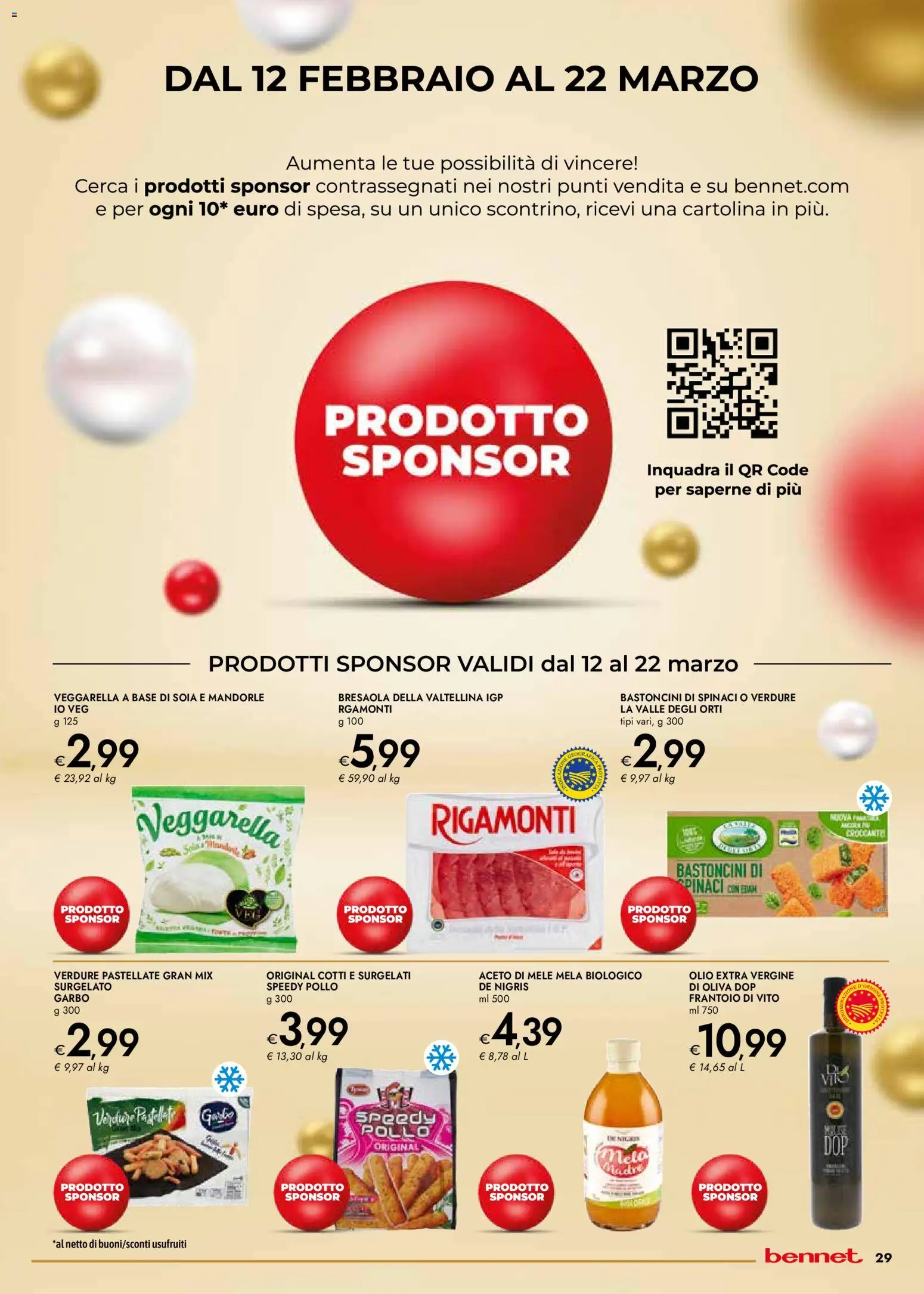 Volantino bennet del 12.03.2026 | Pagina: 29 | Prodotti: Pollo, Bresaola, Olio, Mandorle