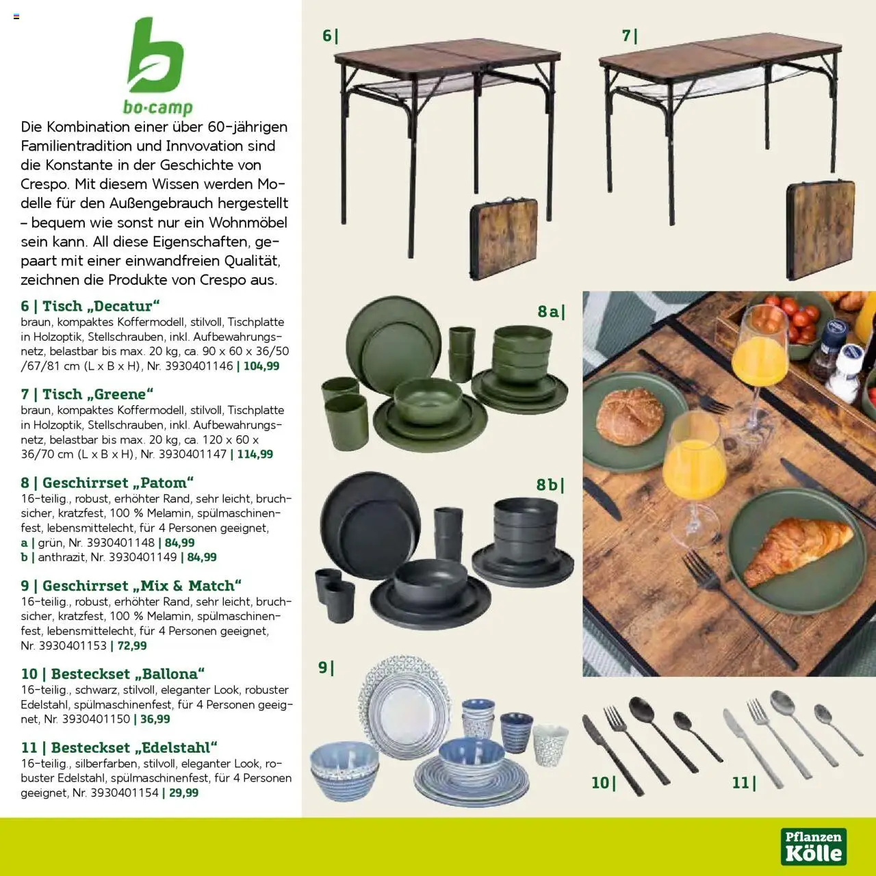 Pflanzen-Kölle Gartenmöbel Katalog 2025 – gültig ab 22.01.2025 | Seite: 57 | Produkte: Tisch