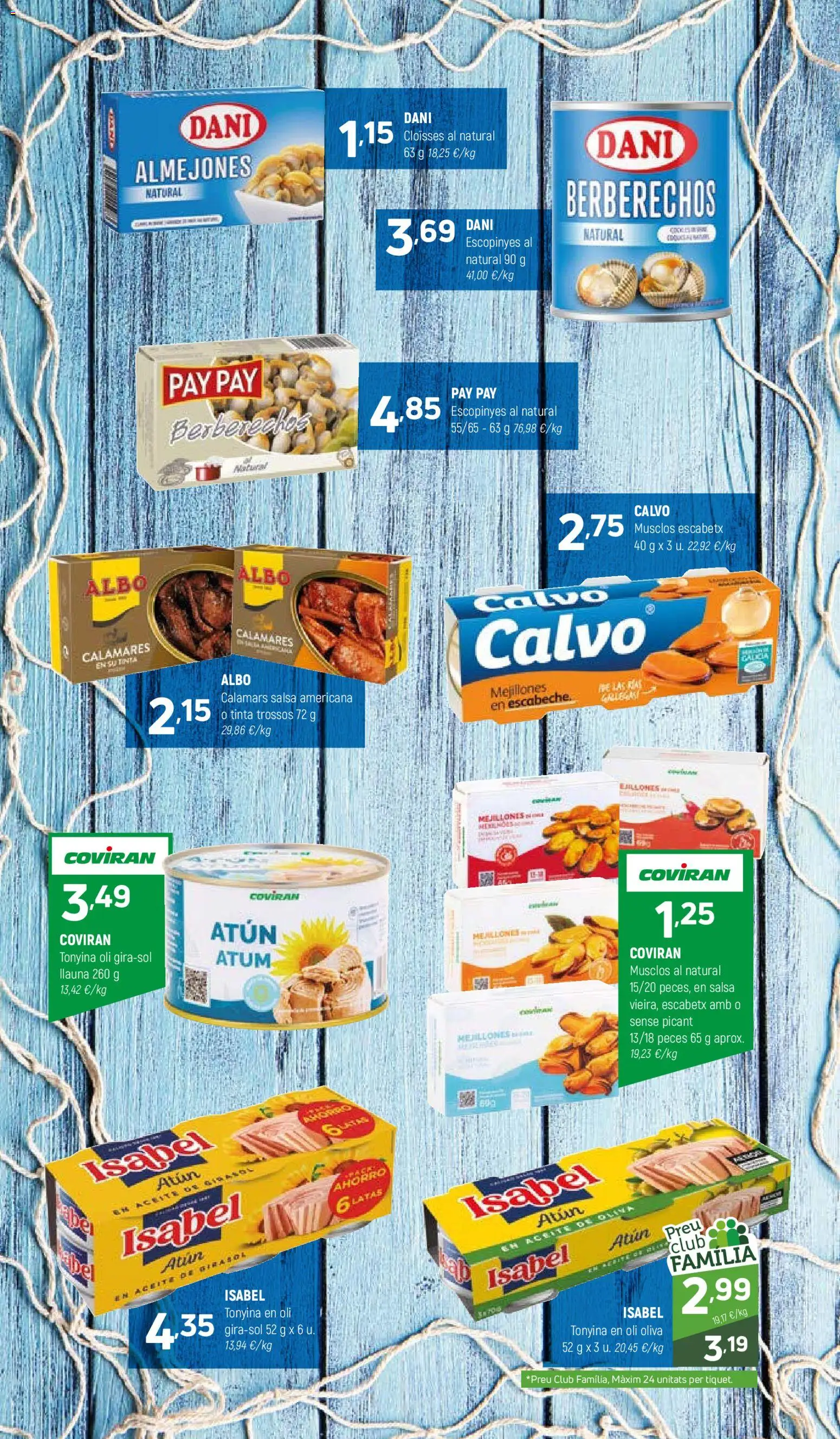 Coviran - Barcelona │ válido desde el 18.11.2025 | Página: 14 | Productos: Calamares, Berberechos, Aceite, Aceite de girasol