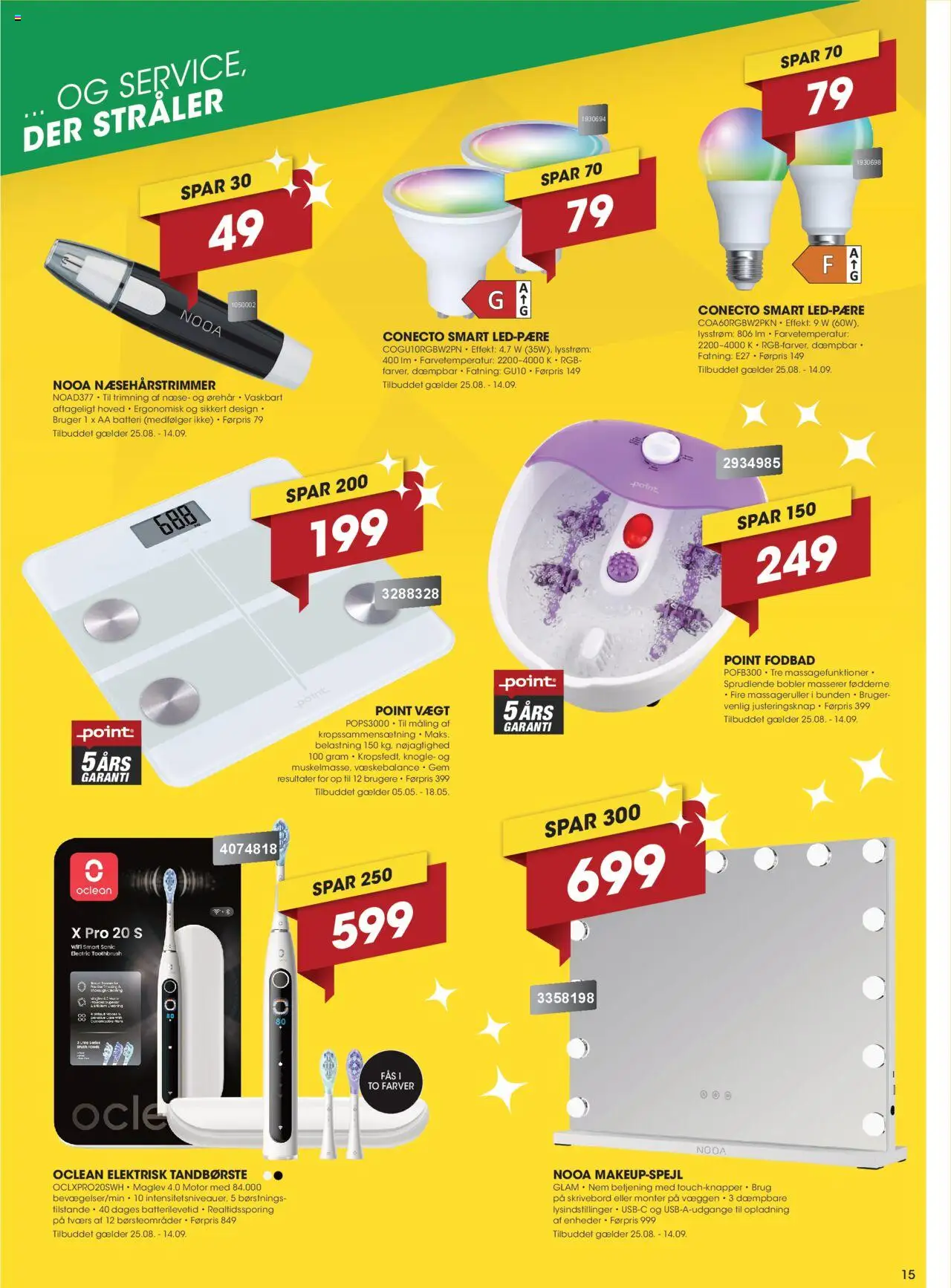 Punkt1 Tilbudsavis gyldig fra 25.08.2025 | Side: 15 | Produkter: Tandbørste, Skrivebord, Maling, Batteri