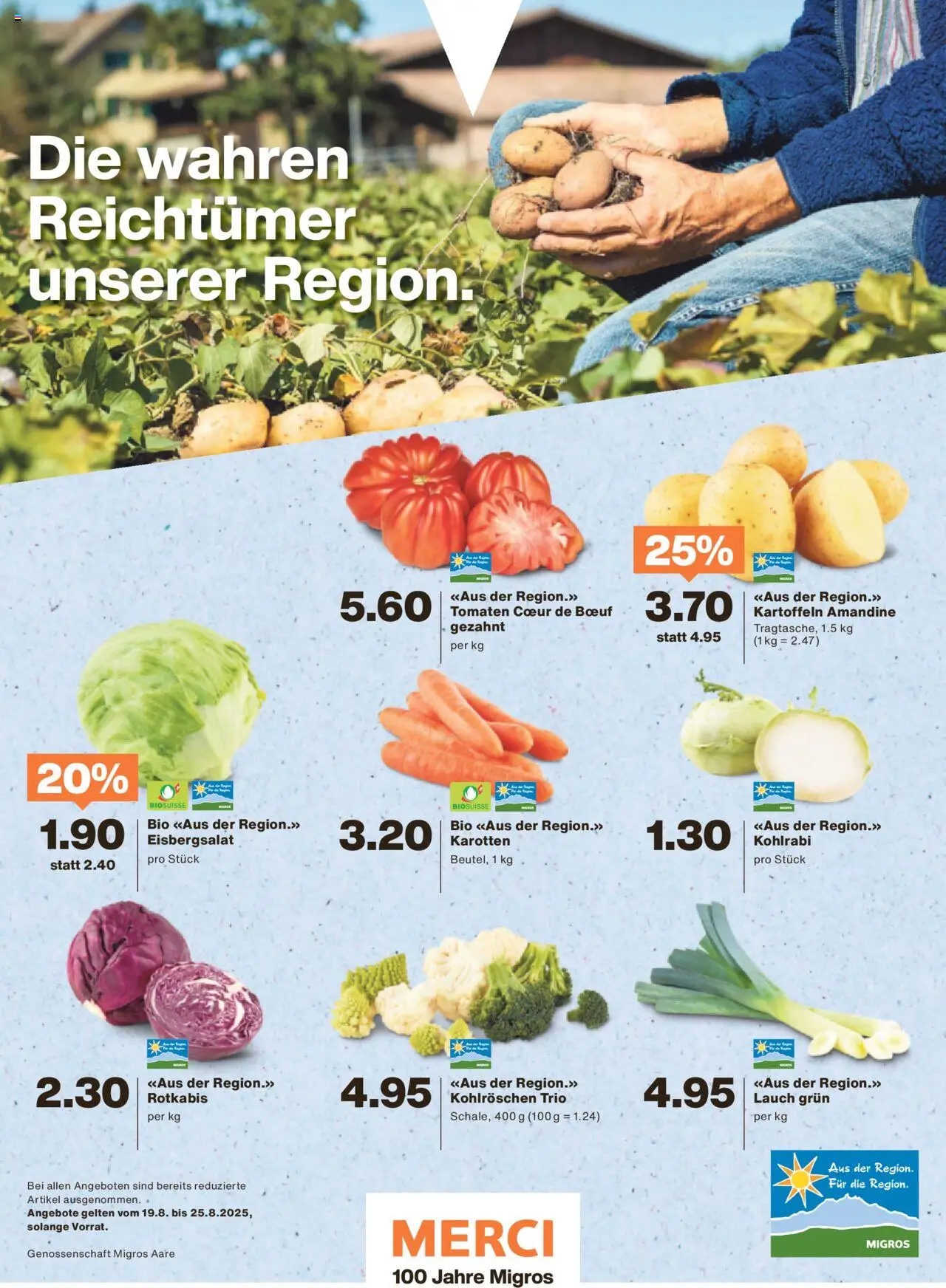 Migros - Magazin ab 18.08.2025 | Seite: 35 | Produkte: Tomaten, Kartoffeln