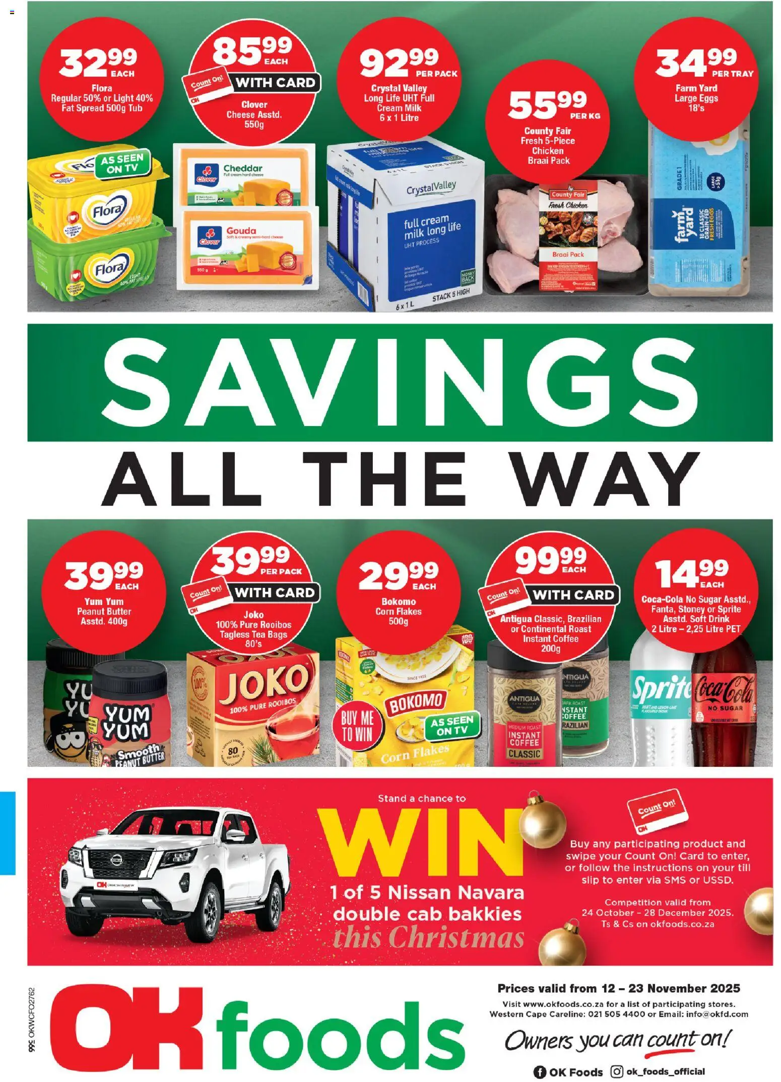 New OK Foods catalogue – valid from 12.11.2025 | Page: 1 | Products: Tray, Butter, Cream, Sugar