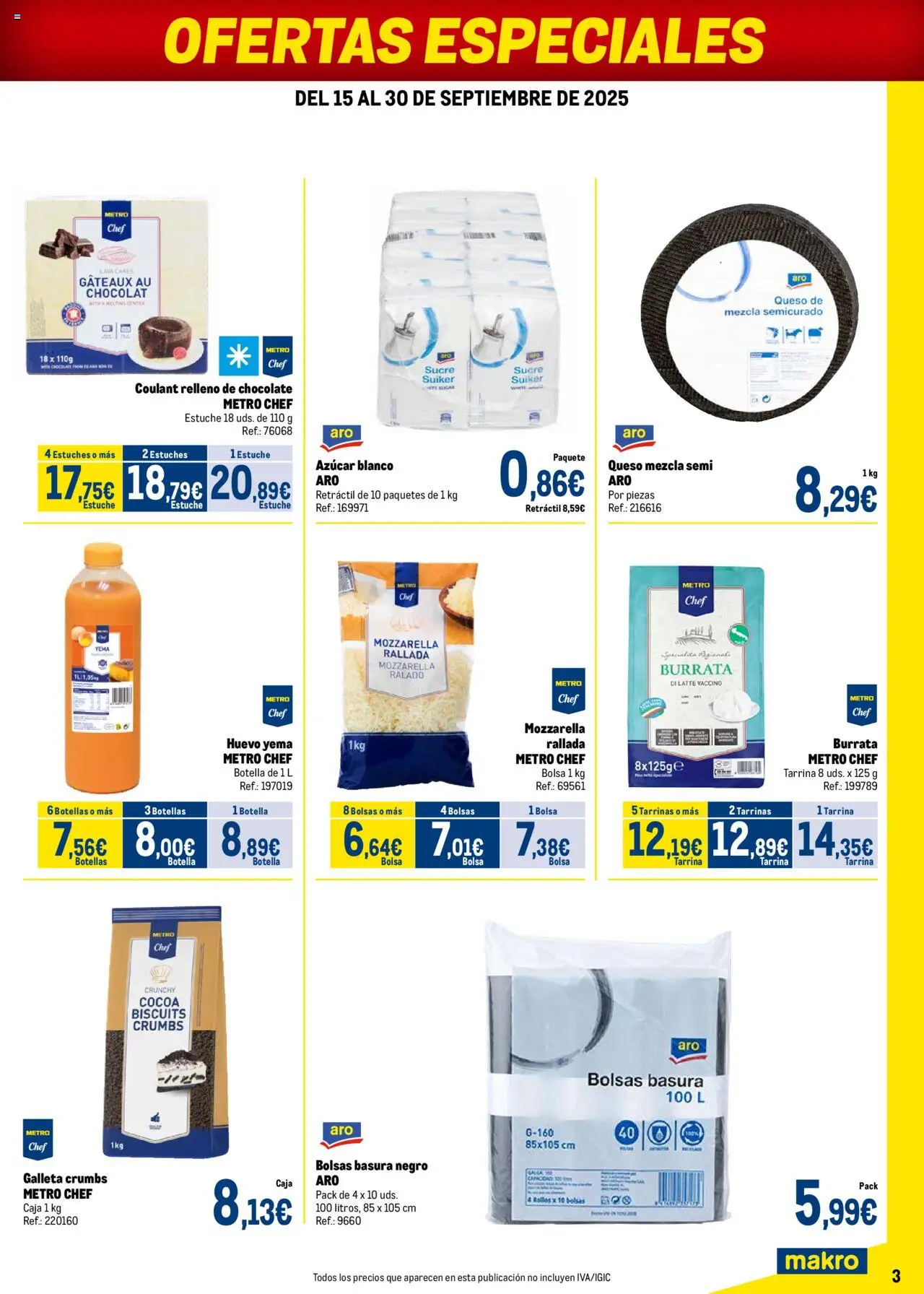 Makro - Oferta especial septiembre Levante │ válido desde el 15.09.2025 | Página: 3 | Productos: Queso, Chocolate, Bolsa, Caja