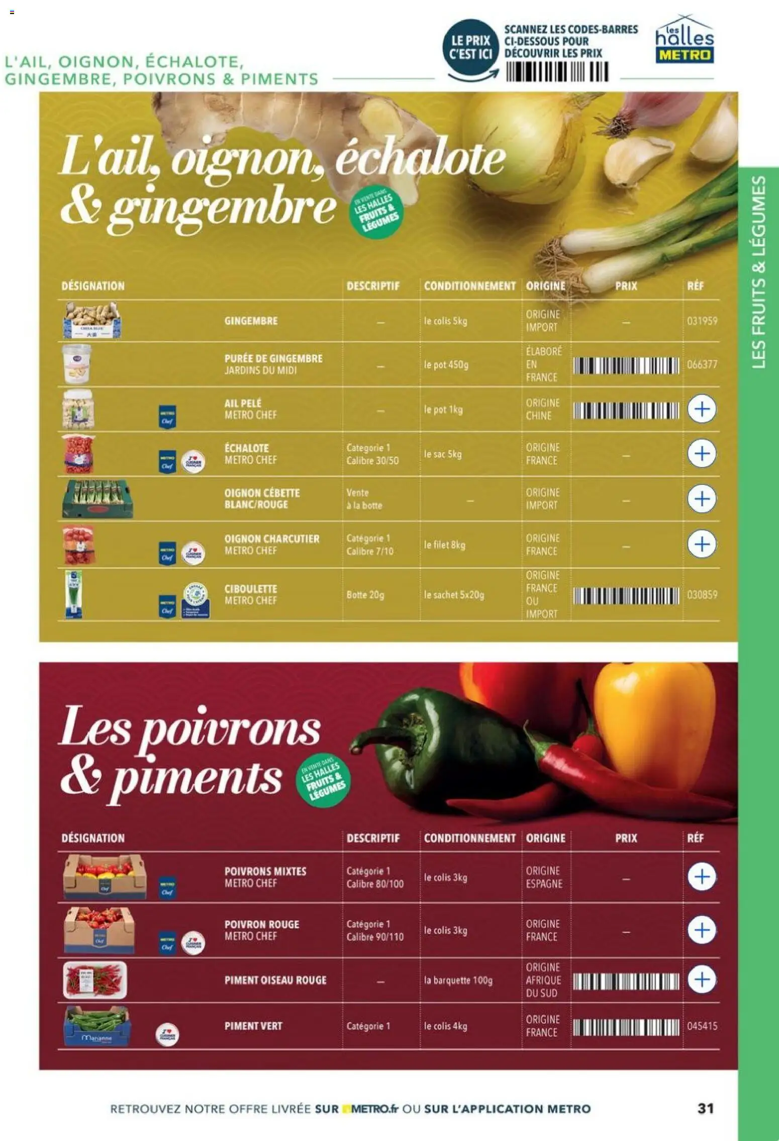 {H1} | Page: 31 | Produits: Sac, Pele, Oignon, Piment