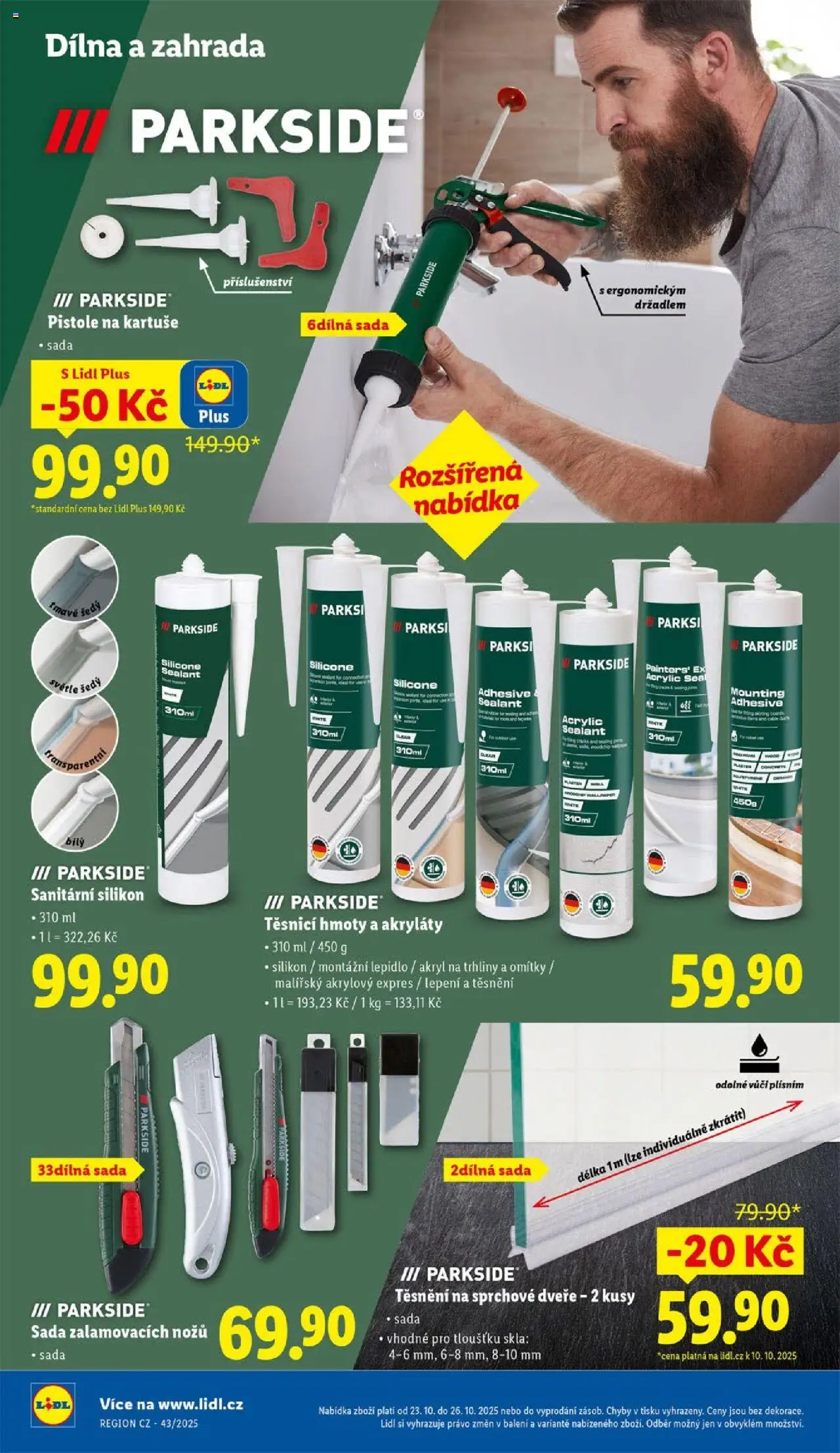 Lidl leták od 23.10.2025 | Strana: 44 | Produkty: Parkside, Zahrada, Silikon